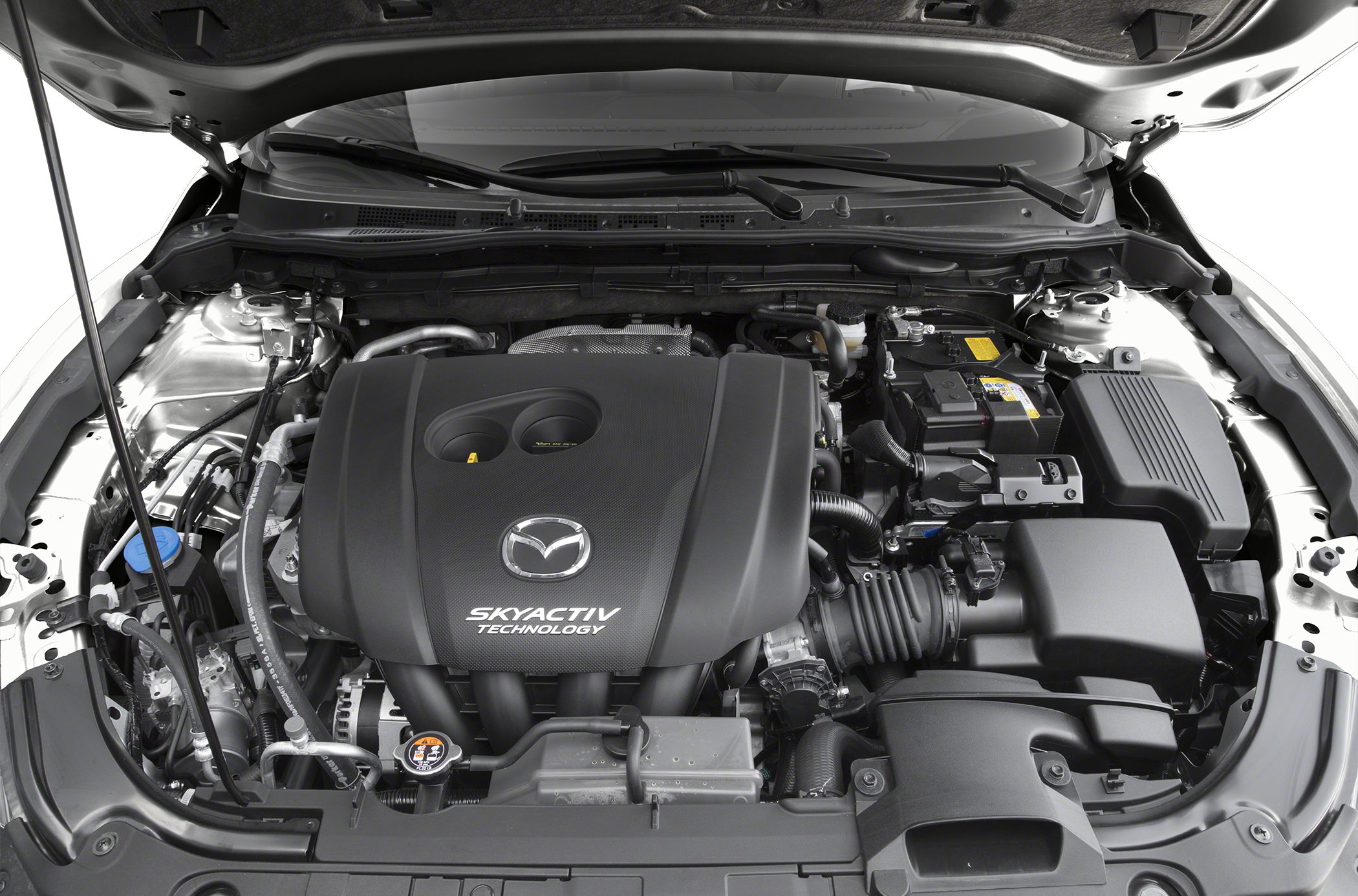Mazda 6 III Sedan engine bay with Skyactiv Technology cover