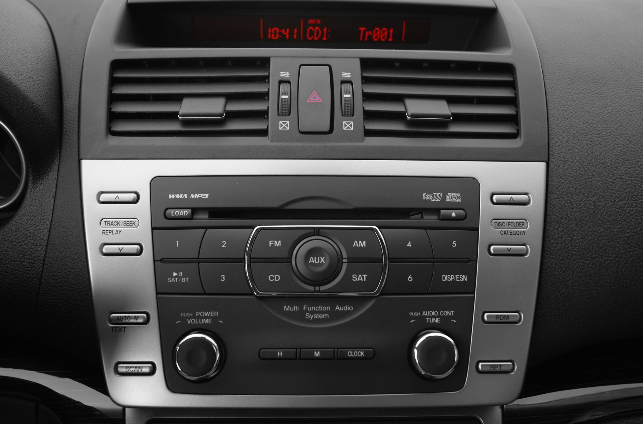 Multi function audio system with CD player and radio controls