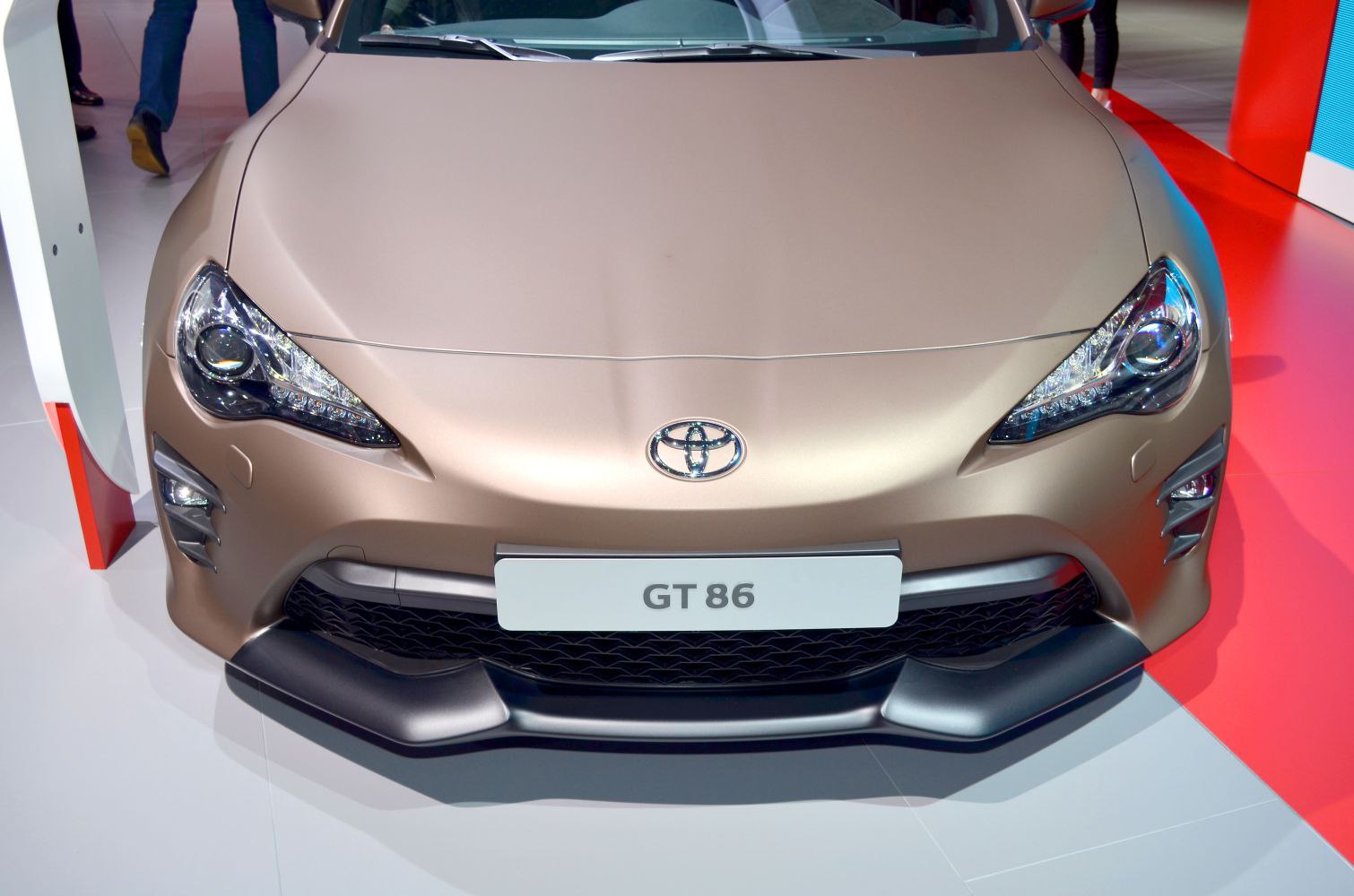 Front view with LED headlights and aggressive sporty grille
