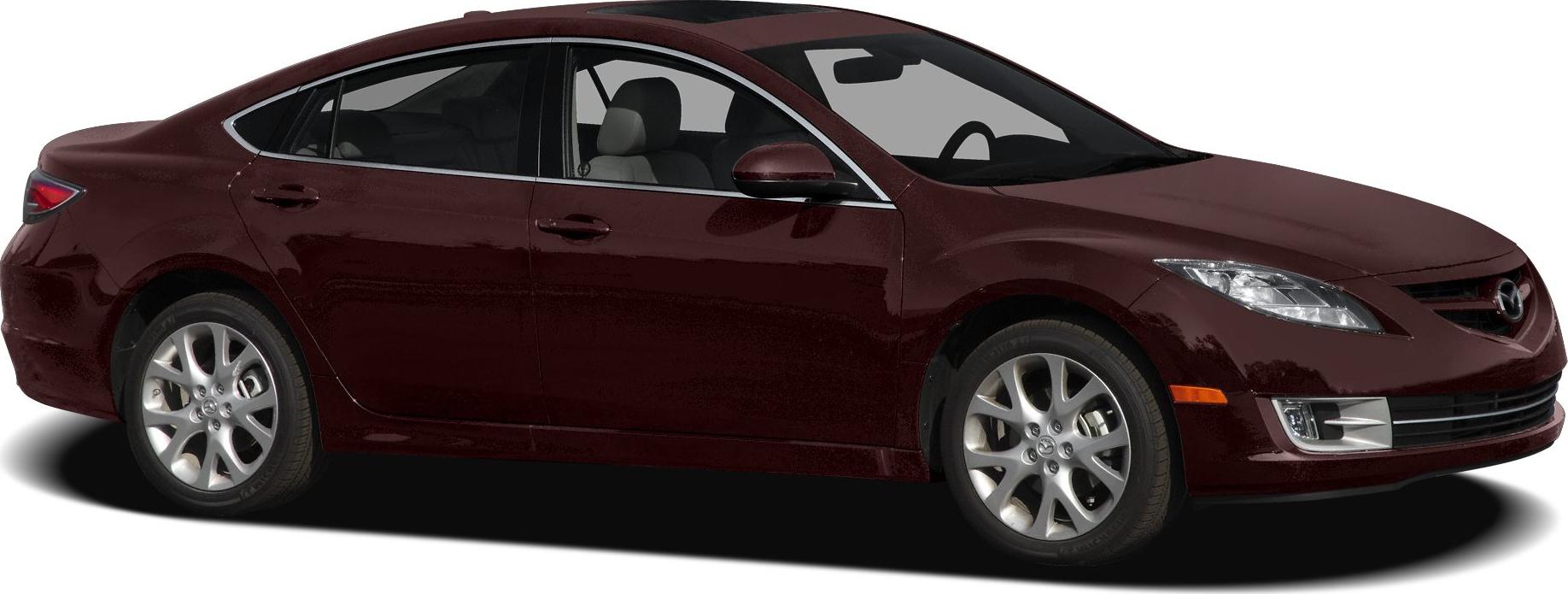 Side view of a sleek sedan with alloy wheels and aerodynamic design.