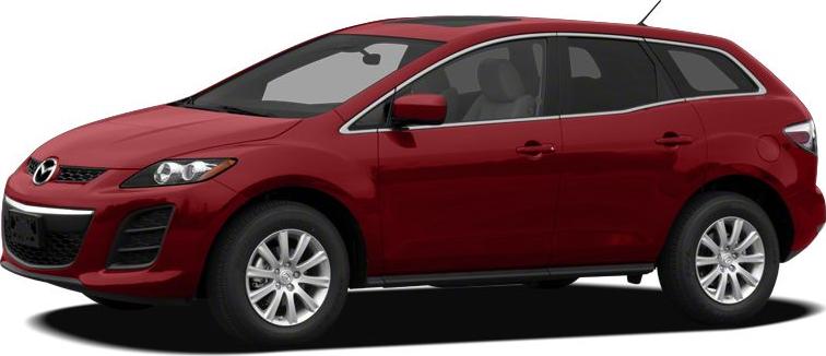 Red crossover SUV side profile with alloy wheels and sleek design