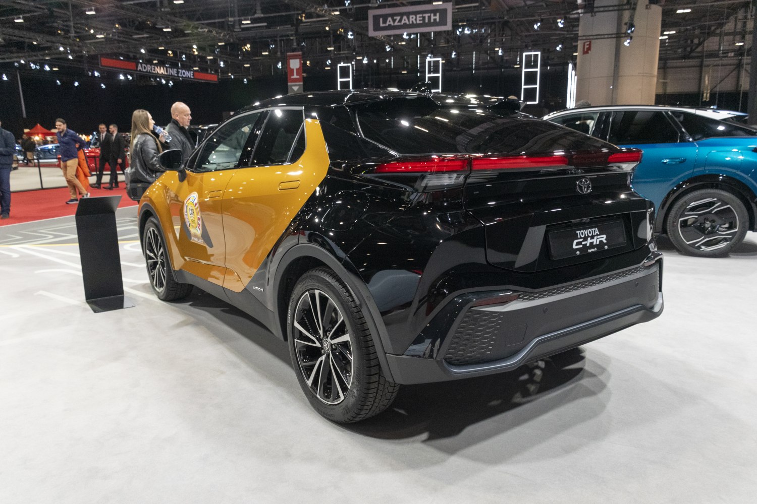 Modern crossover rear with two-tone body and sleek taillights