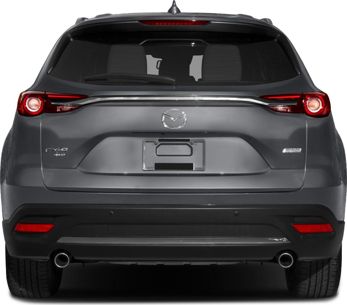 Rear view with redesigned tail lights and dual exhaust