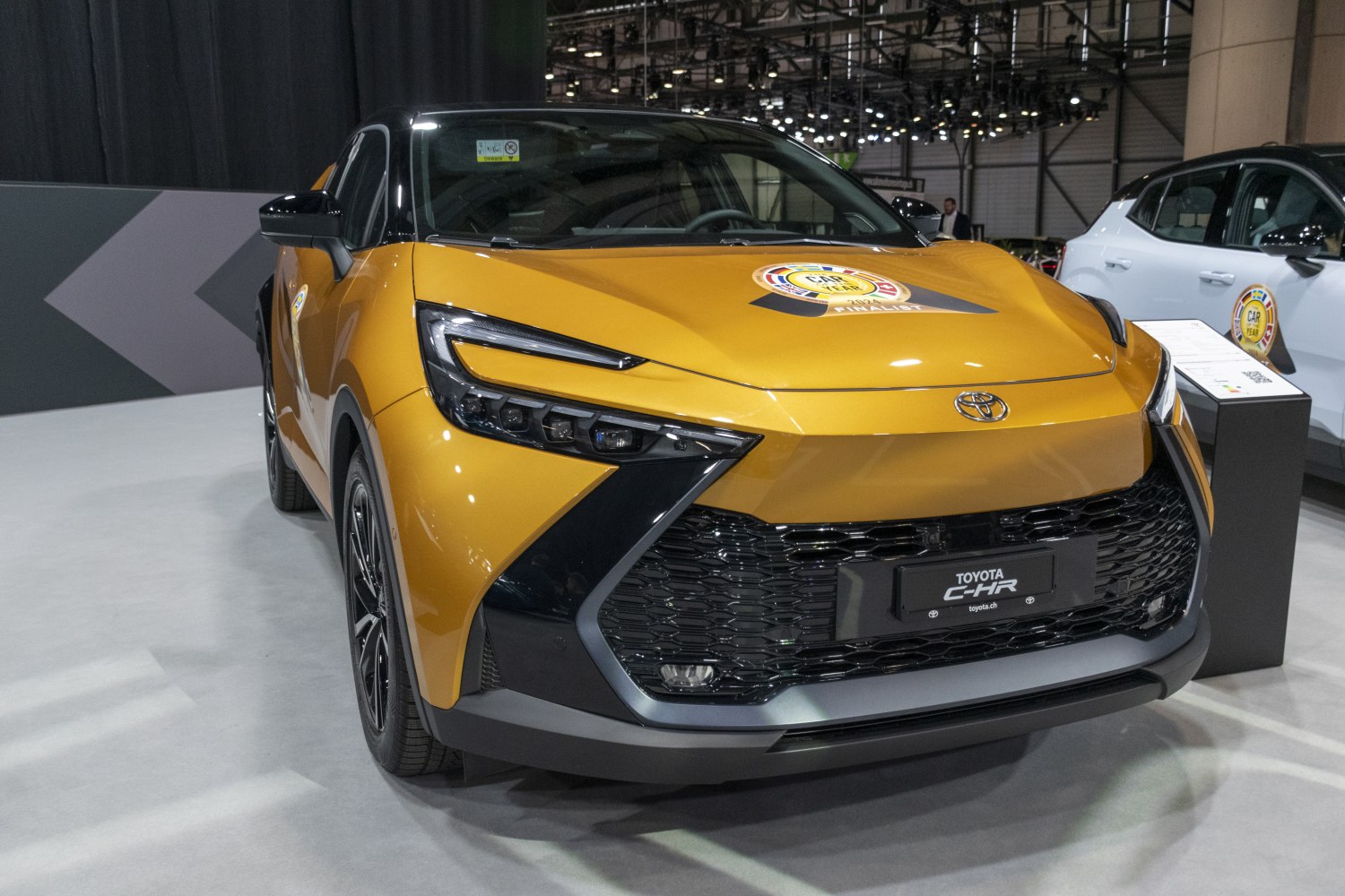 Front view showing LED headlights and large grille