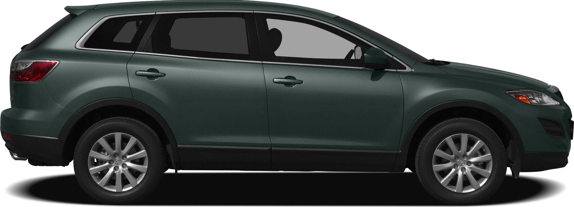 Side profile view of SUV with alloy wheels and tinted windows