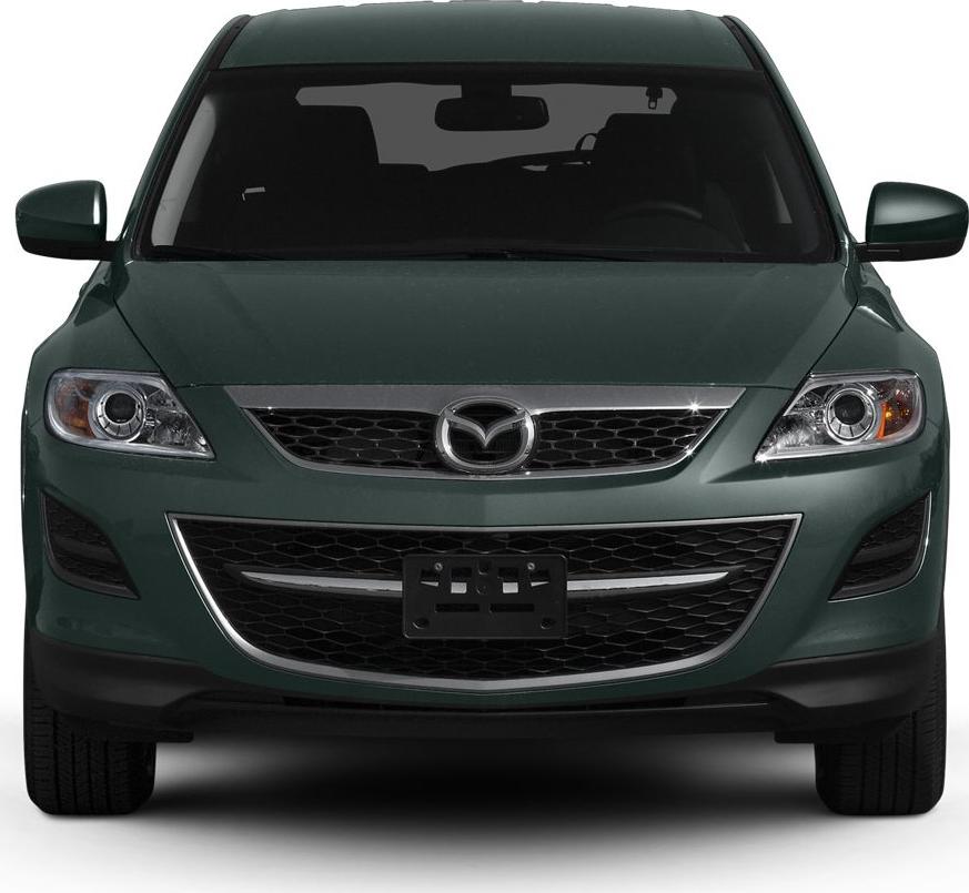 Front view of SUV with distinctive grille and angular headlights