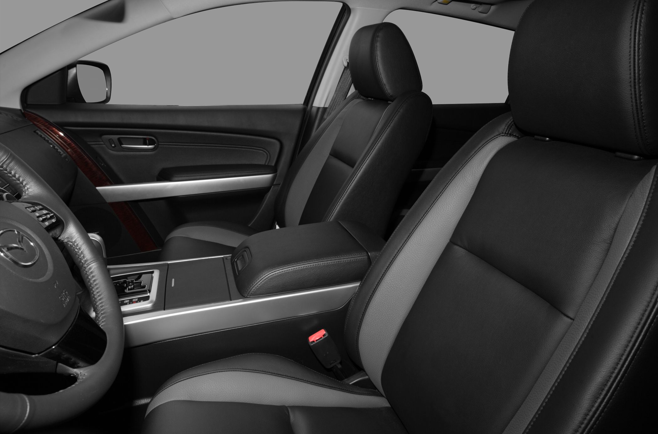 Premium leather seats and center console interior