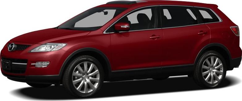 Red SUV front side profile with alloy wheels and roof rails