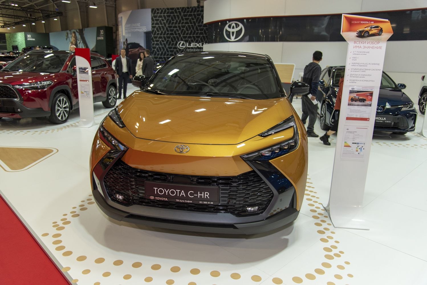 Front view with bold grille and sleek LED headlights