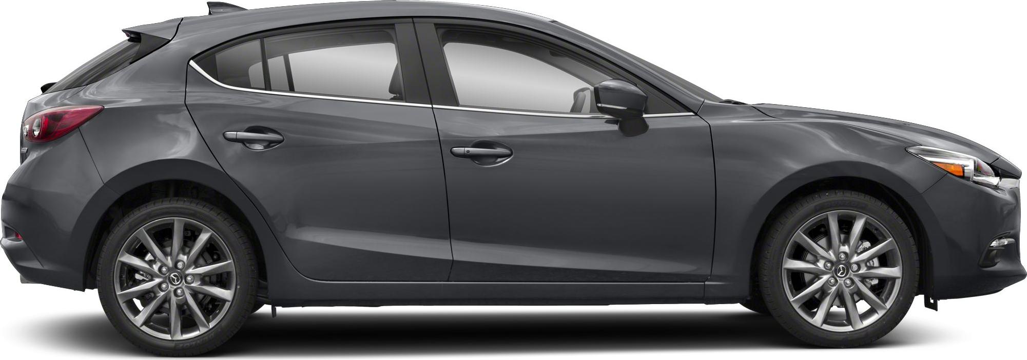 Side profile of hatchback with alloy wheels and chrome window trim