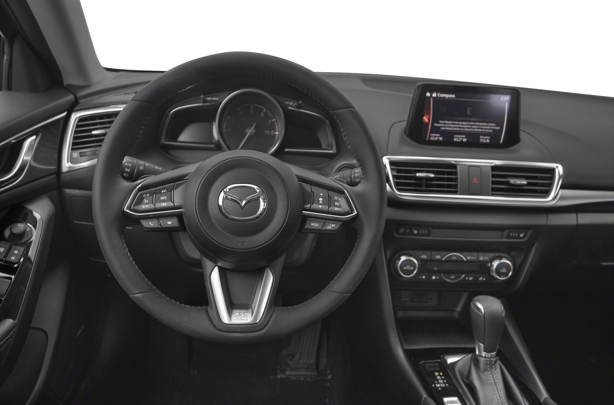 Multifunction steering wheel with dashboard and touchscreen display