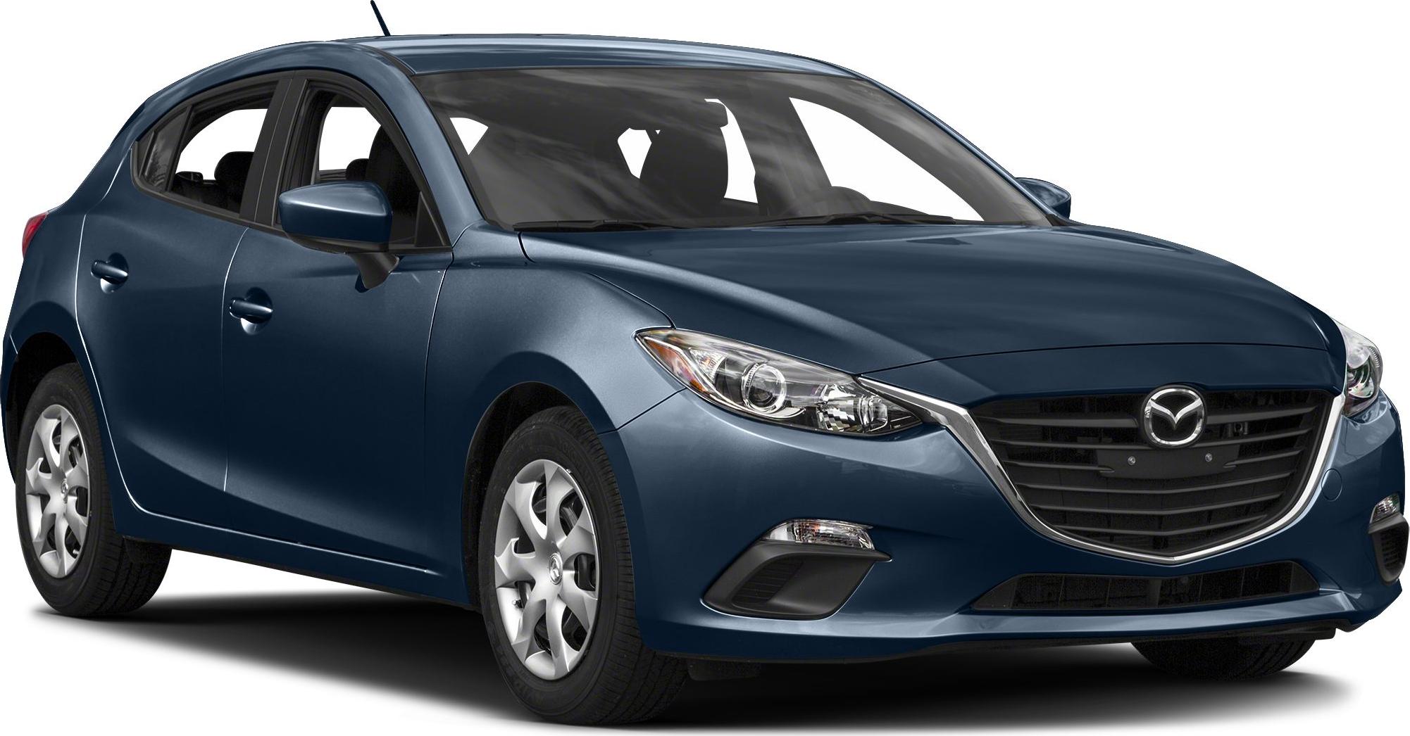 Front view showing headlights, grille, and side profile of hatchback.