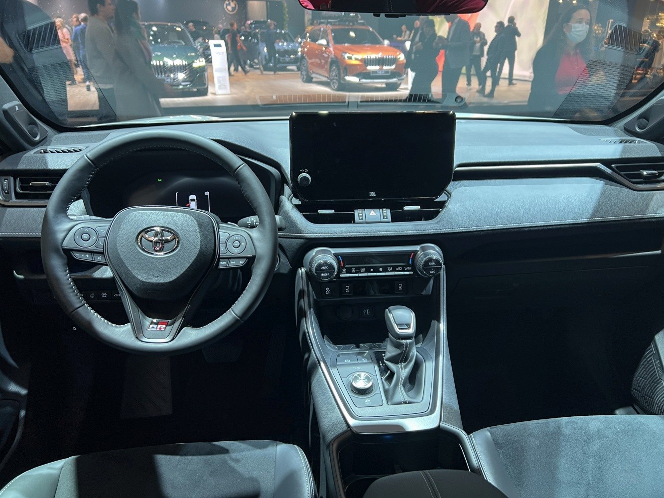 Modern interior with digital instrument cluster and multifunction steering wheel