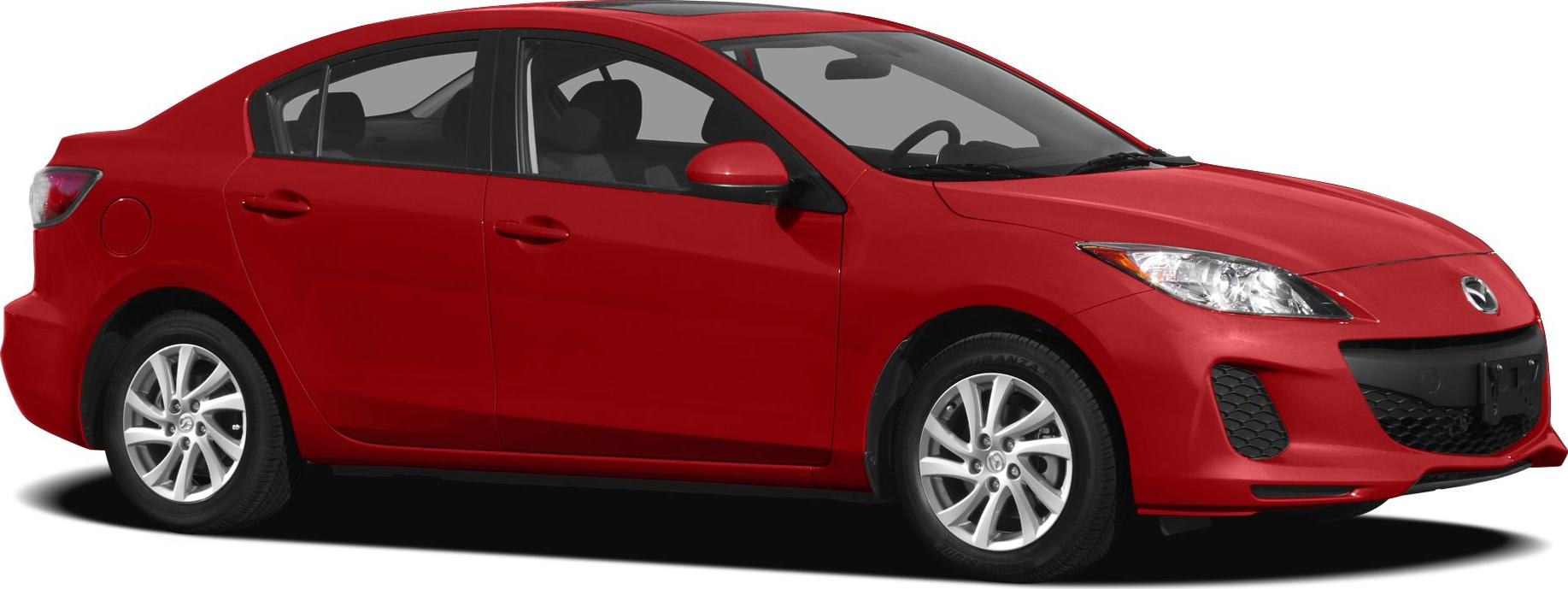 Red compact sedan side profile with alloy wheels and smooth design
