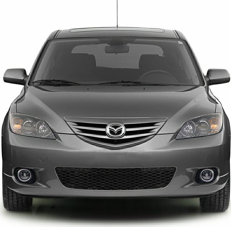Front view with signature grille and headlights