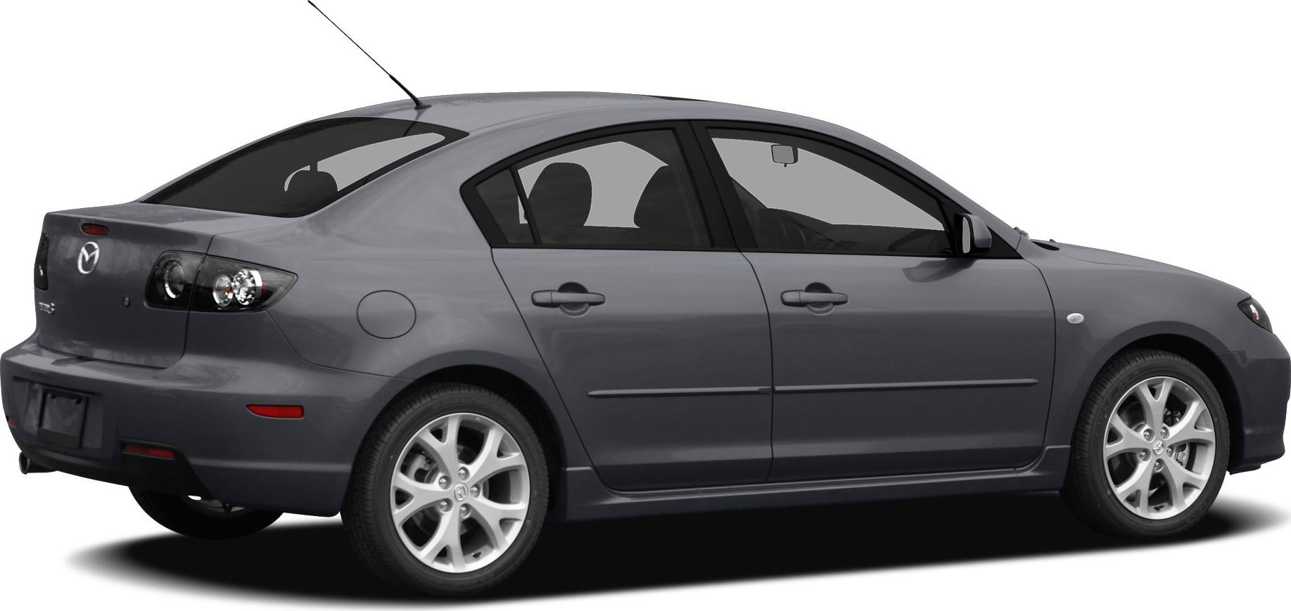 Rear and side profile of a compact sedan with alloy wheels and tinted windows