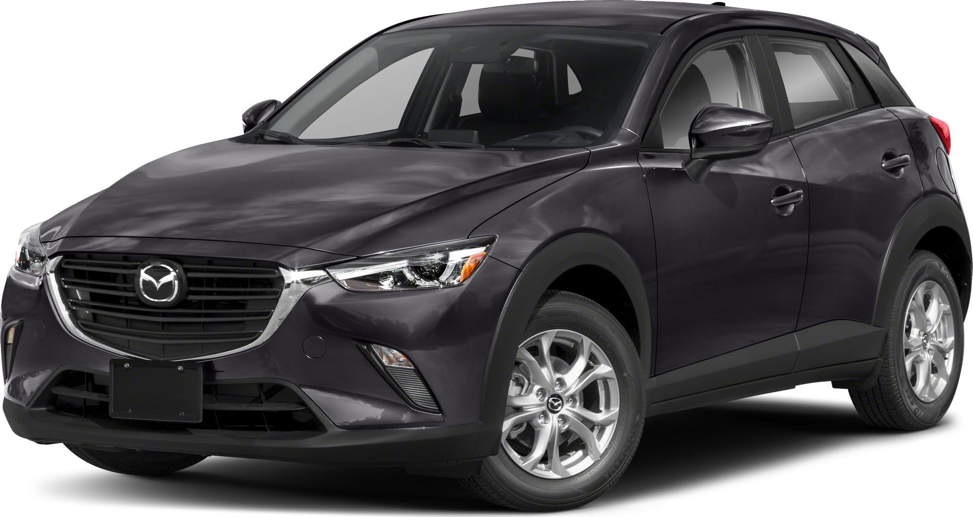Front three-quarter view of a black compact SUV with LED headlights.