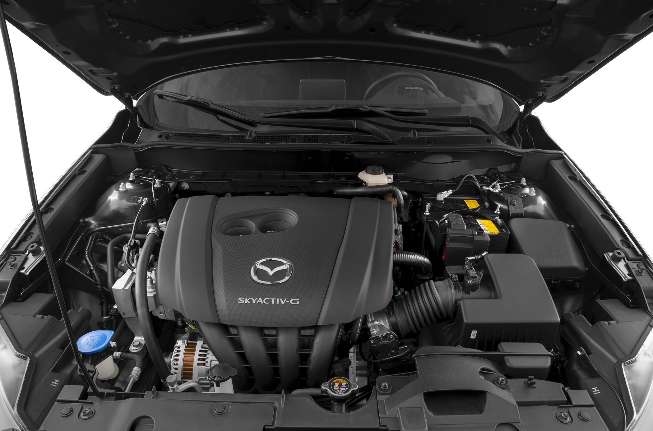 Skyactiv-G engine bay with detailed components