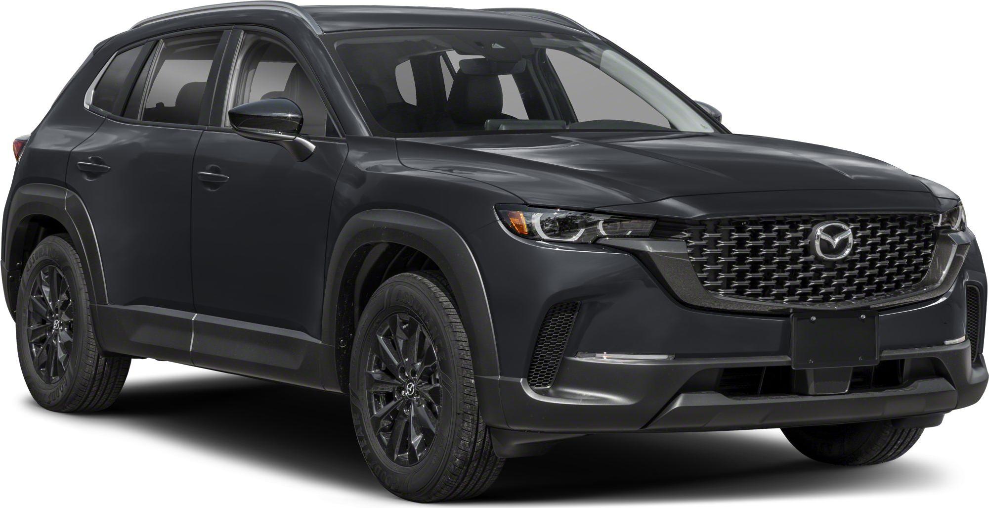 Front angled view with black grille and alloy wheels