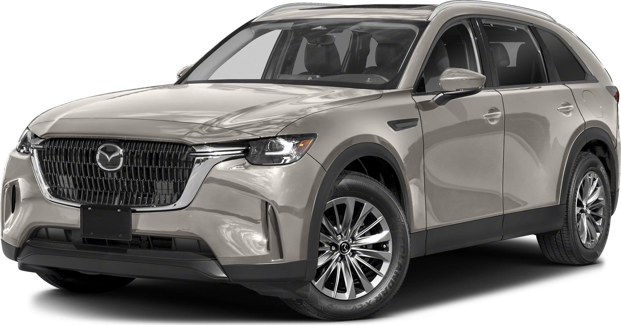 Front and side view of a crossover with black glossy grille and alloy wheels