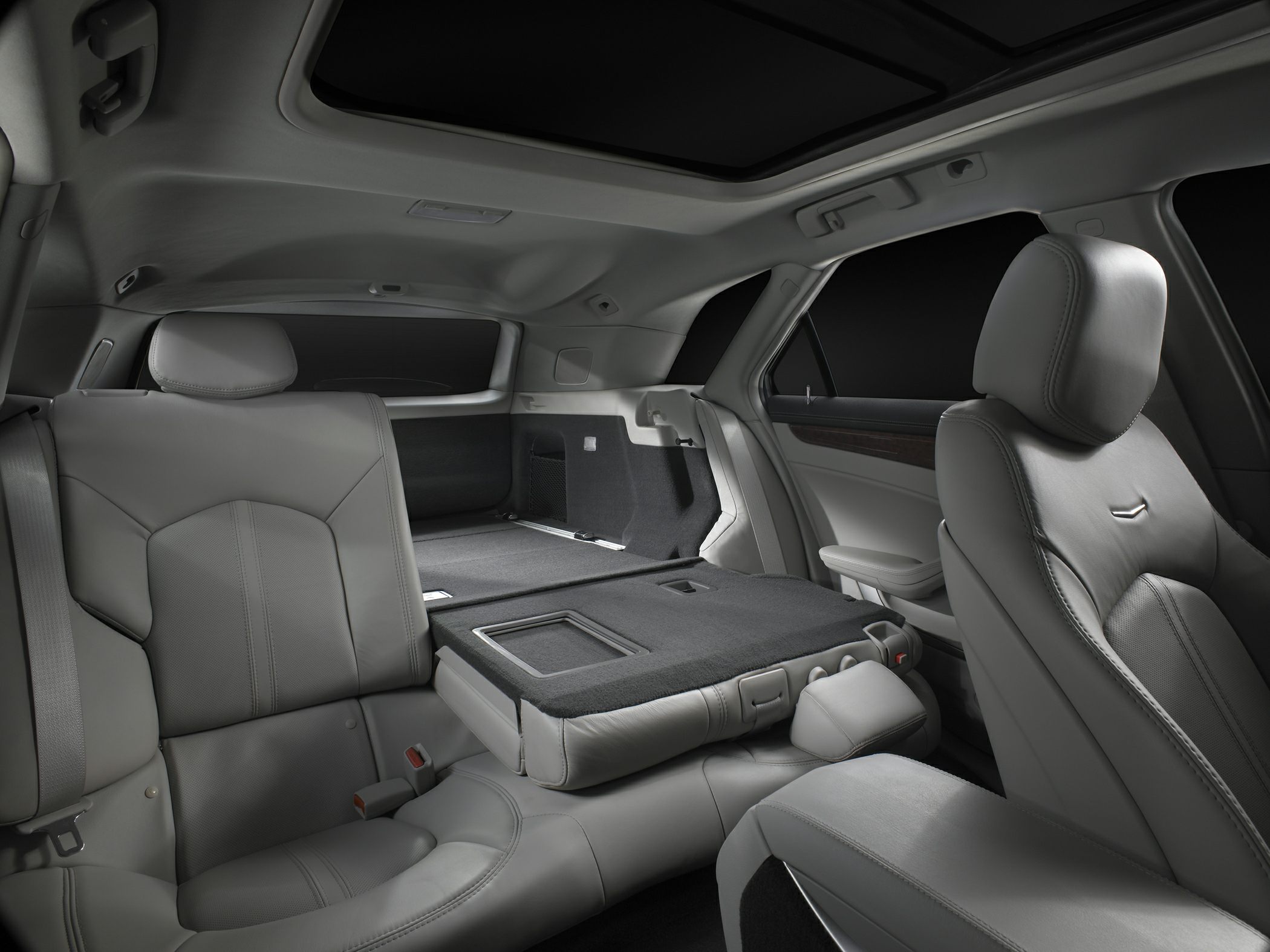 Spacious rear interior with foldable rear seats and premium upholstery