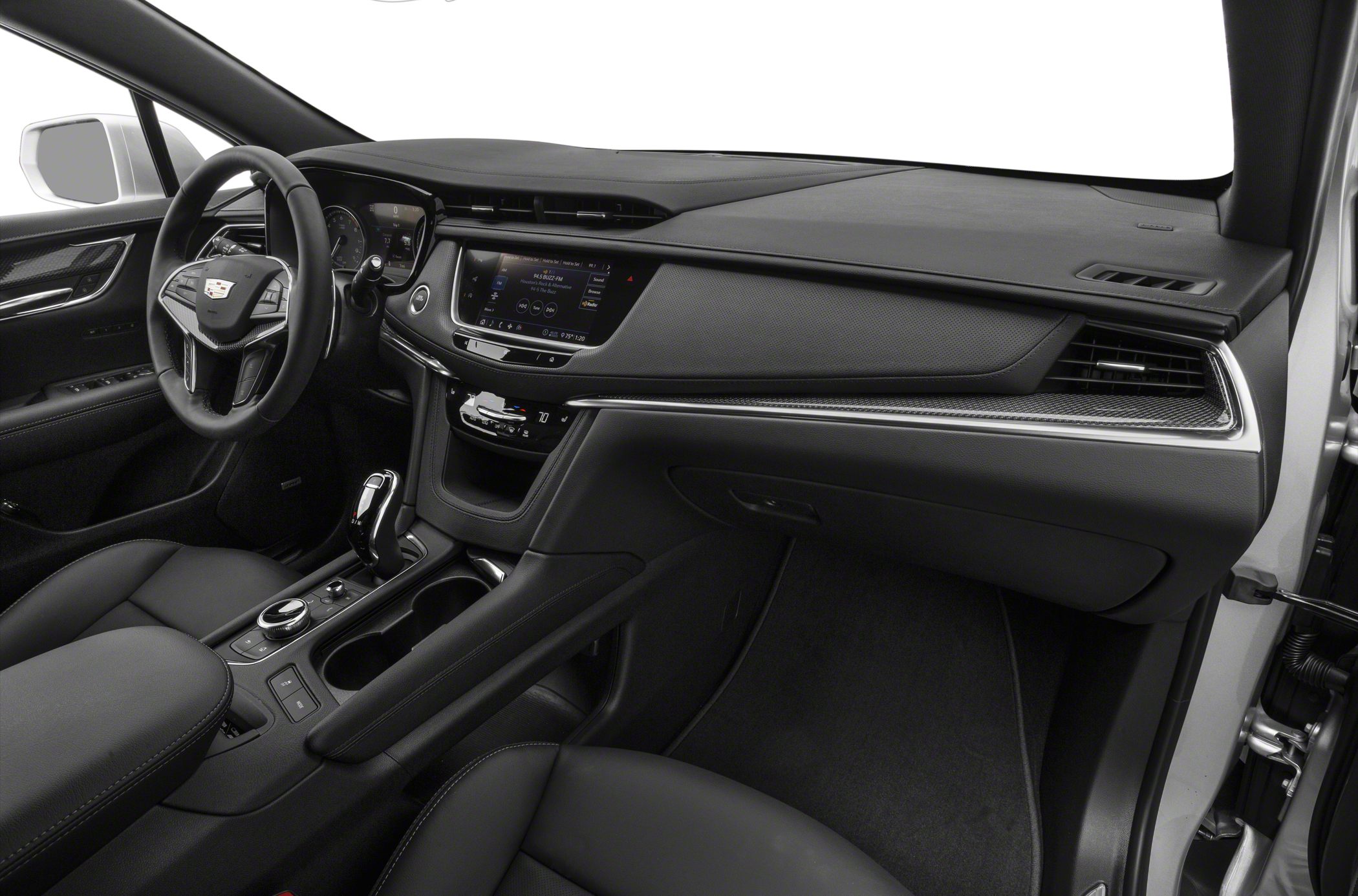 Digital dashboard and touchscreen infotainment in luxury SUV interior