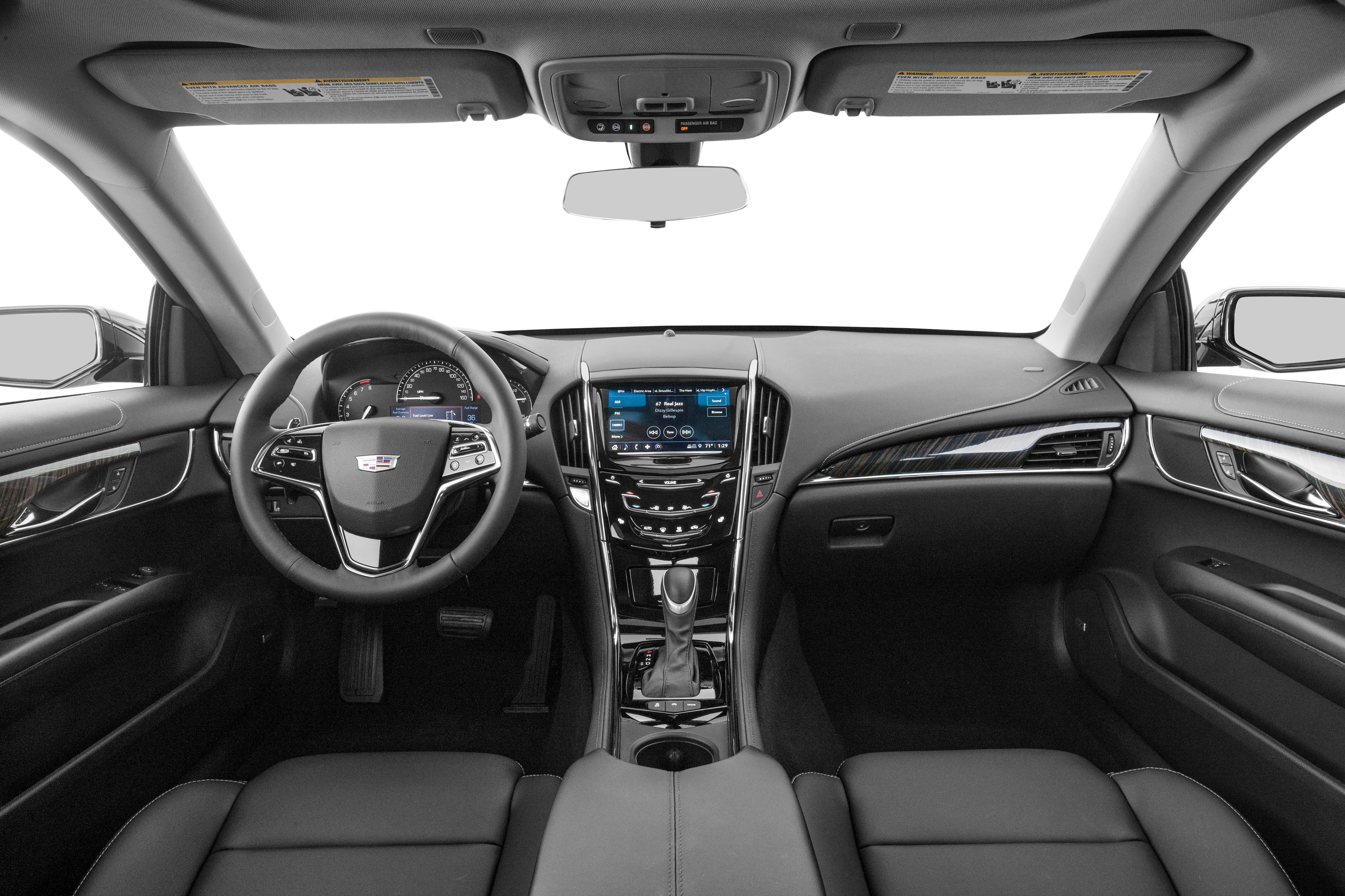 Steering wheel, dashboard, center console with infotainment screen
