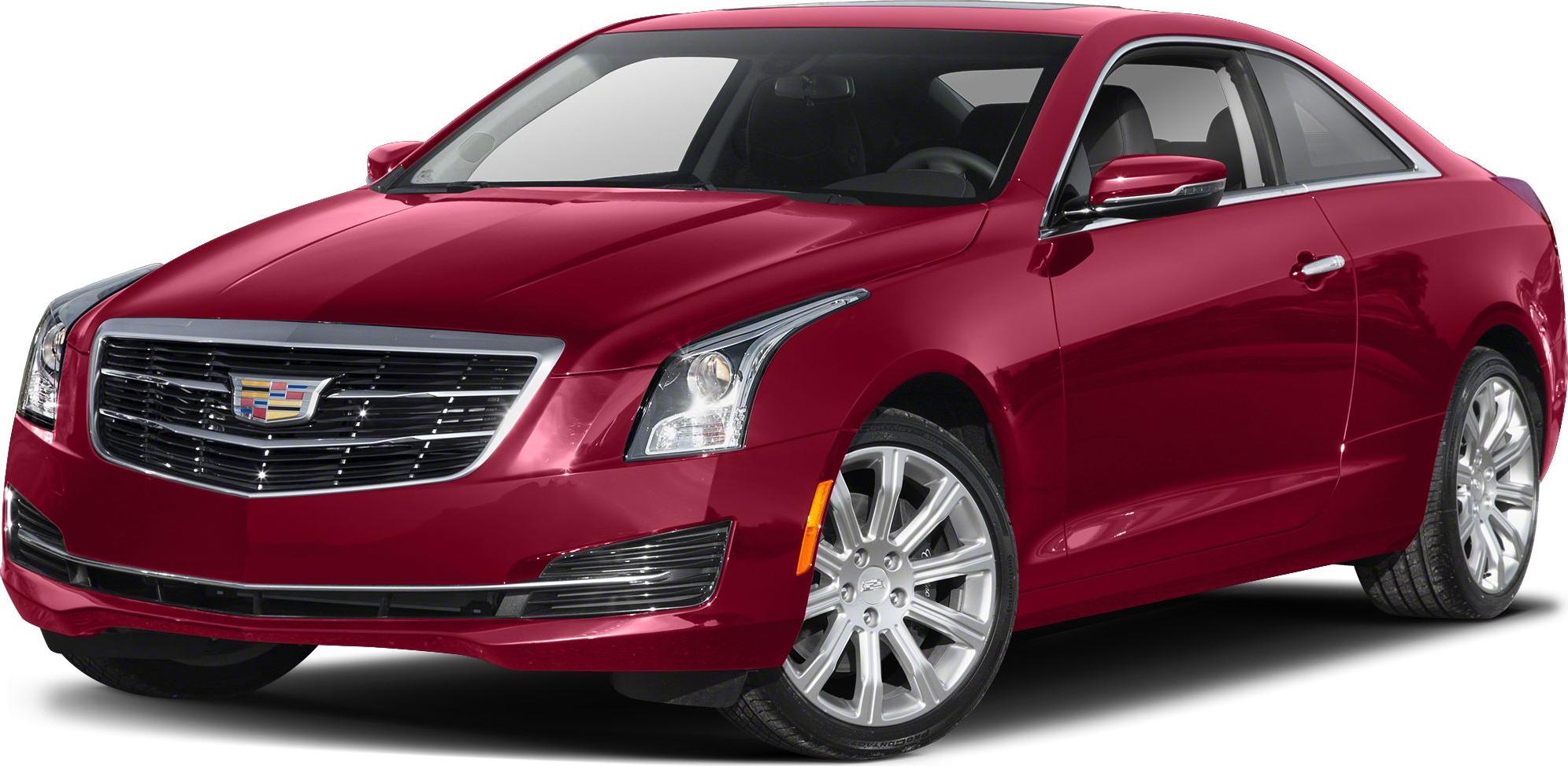 Red luxury coupe with distinctive front grille and modern headlights