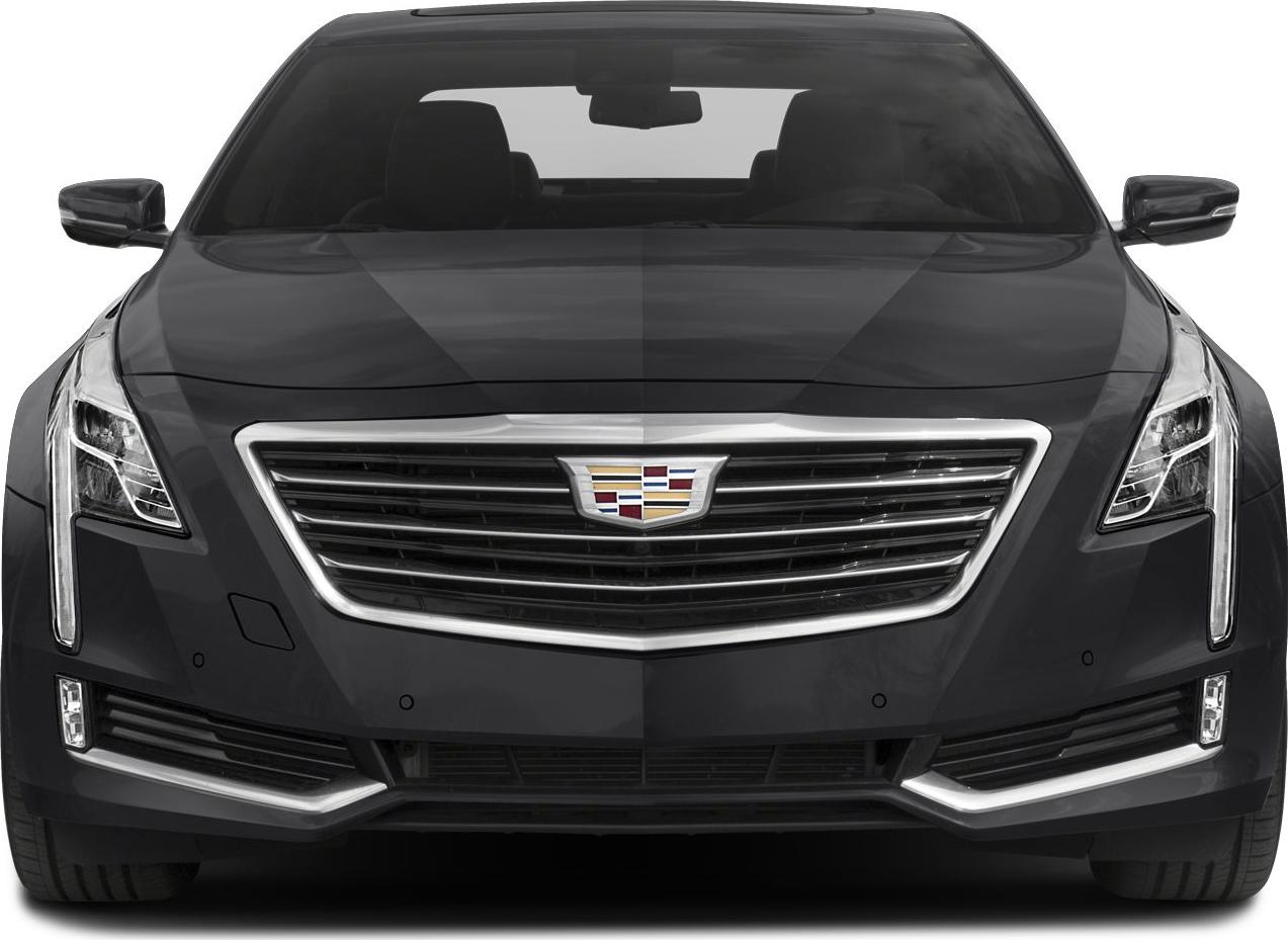 Front view with signature grille and vertical LED headlights