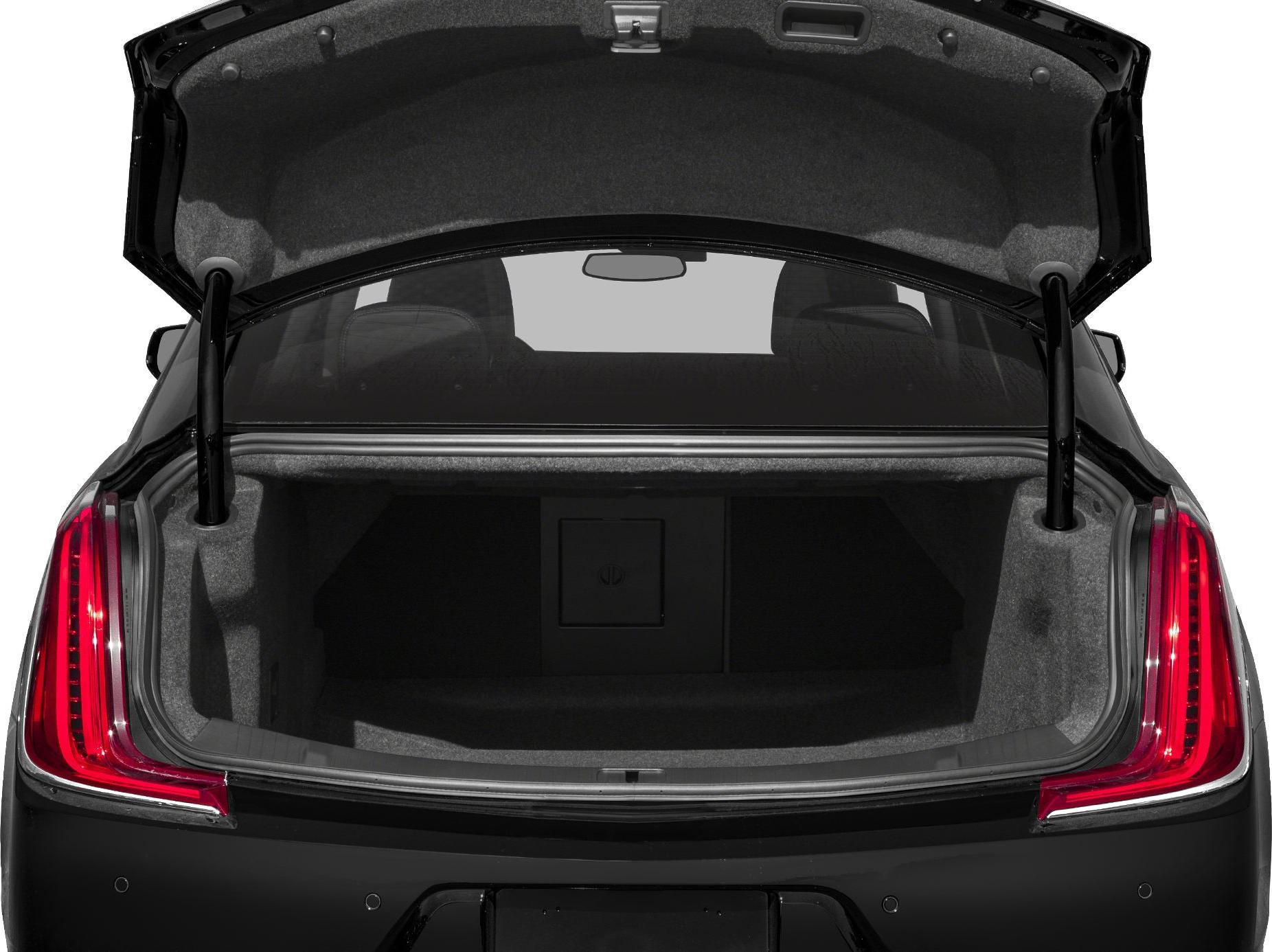 Open rear trunk with vertical LED tail lights