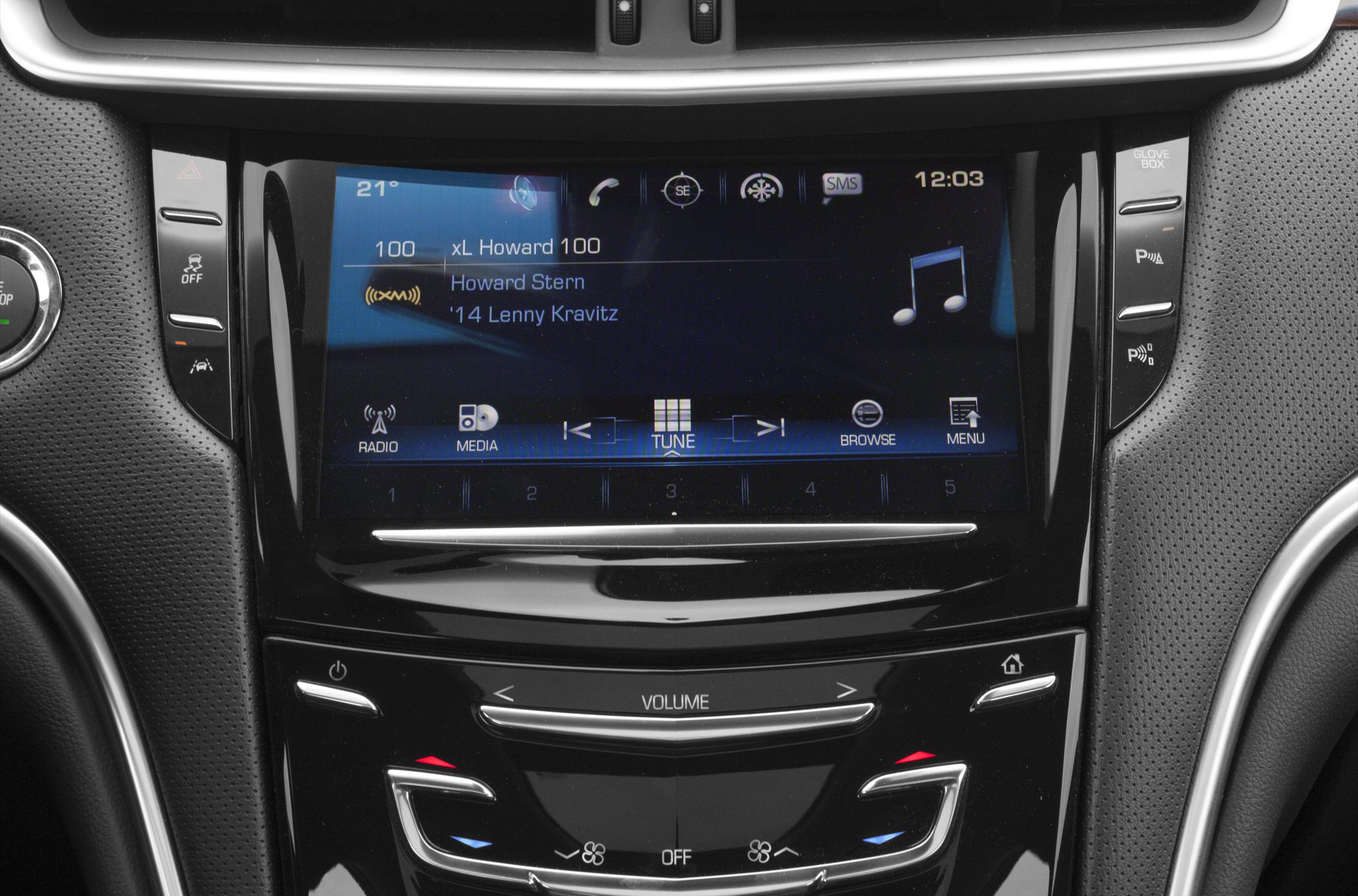 Touchscreen infotainment system and climate controls