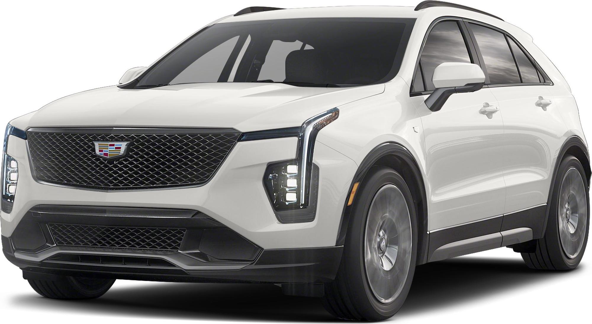 Front and side view with distinctive LED headlights and prominent grille