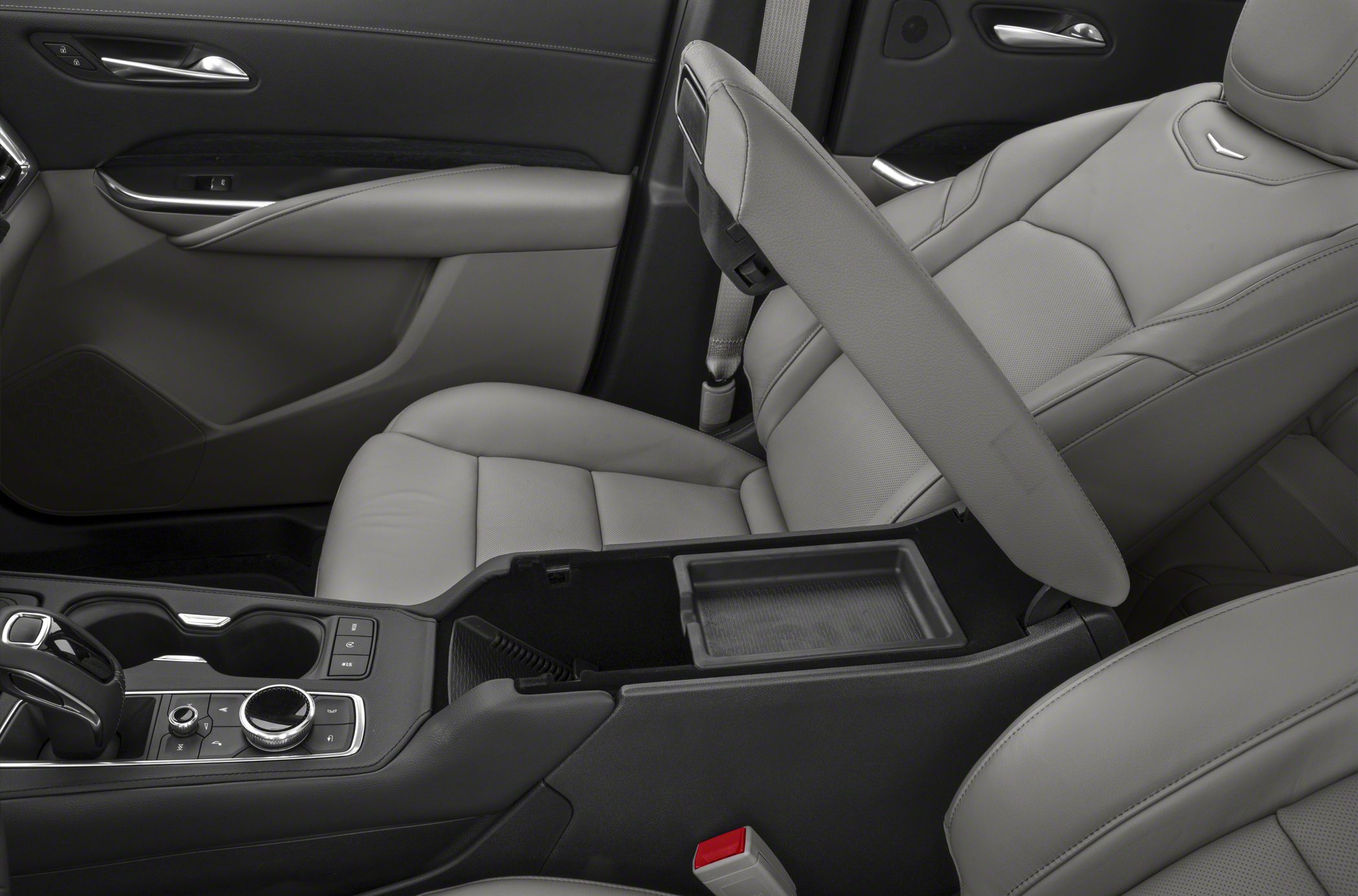 Center console storage compartment and ergonomic control panel