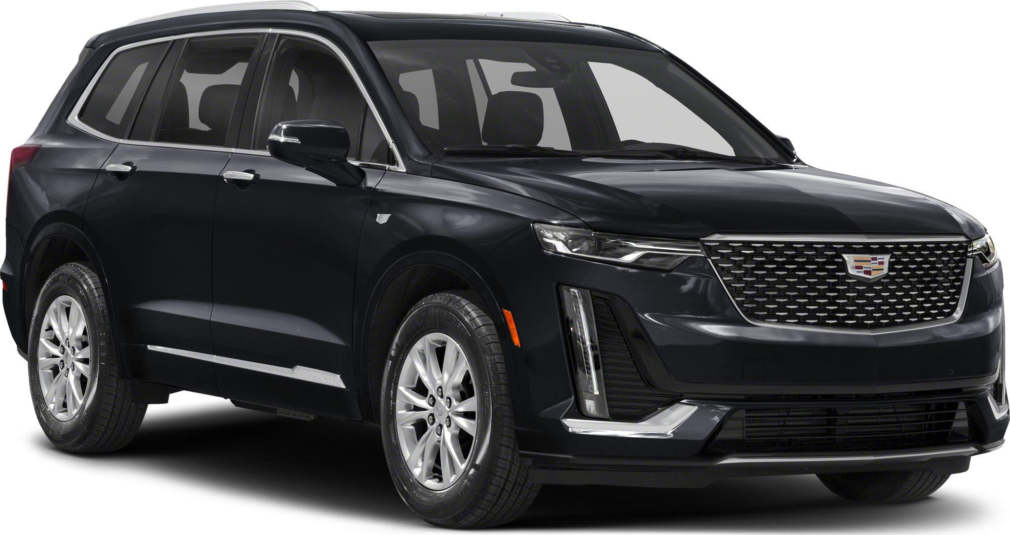 Front side of an SUV showcasing headlights and grille design