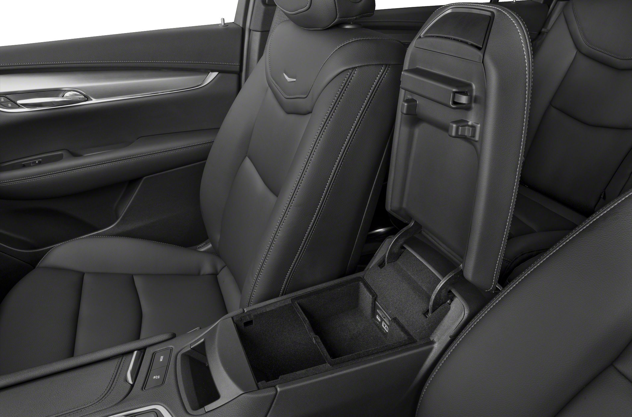 Center console storage with premium leather front seats