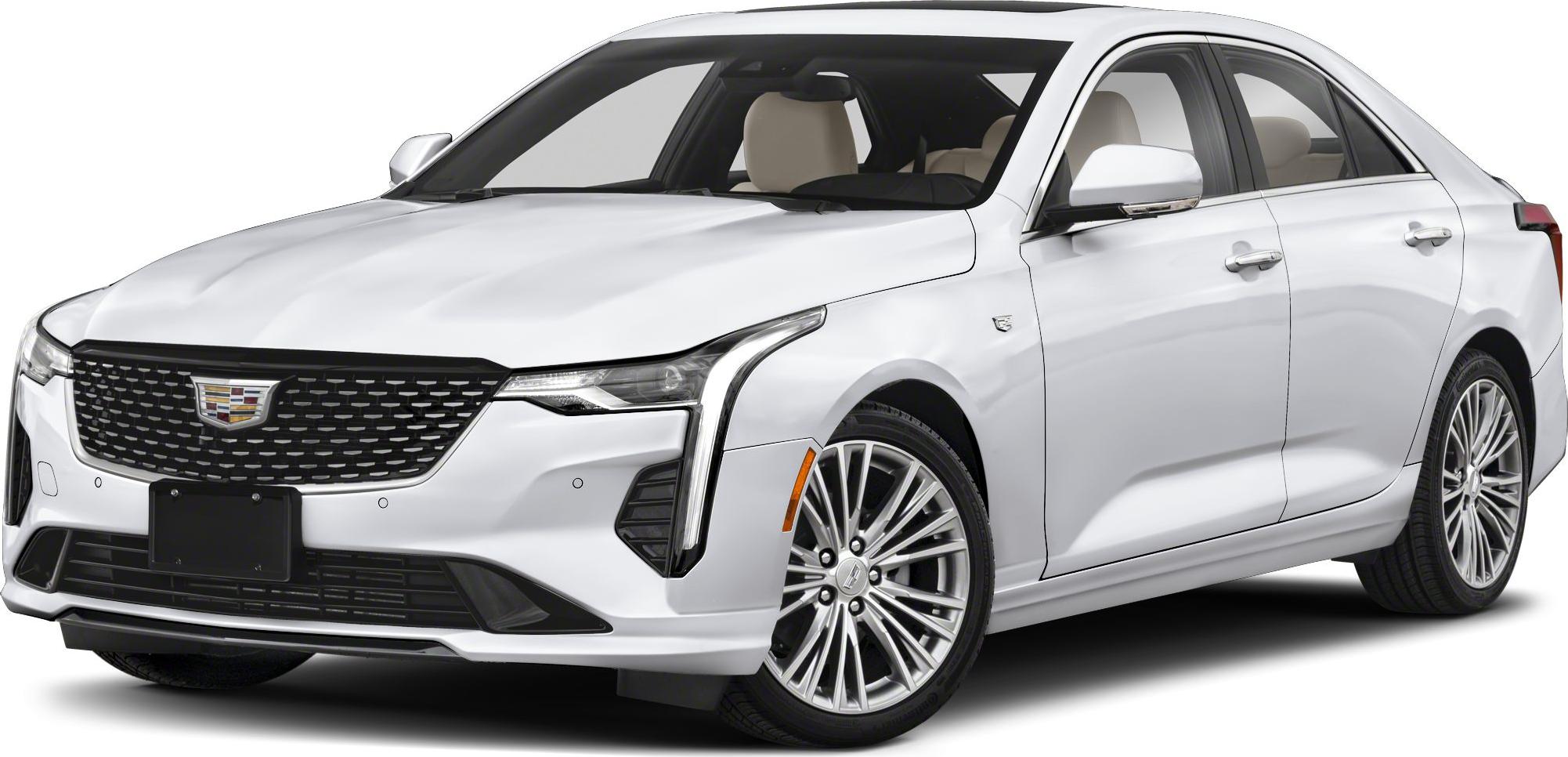 White sedan with bold grille and LED headlights