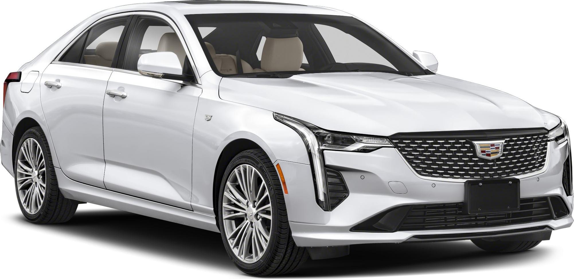 White sedan front side view with modern grille and LED headlights