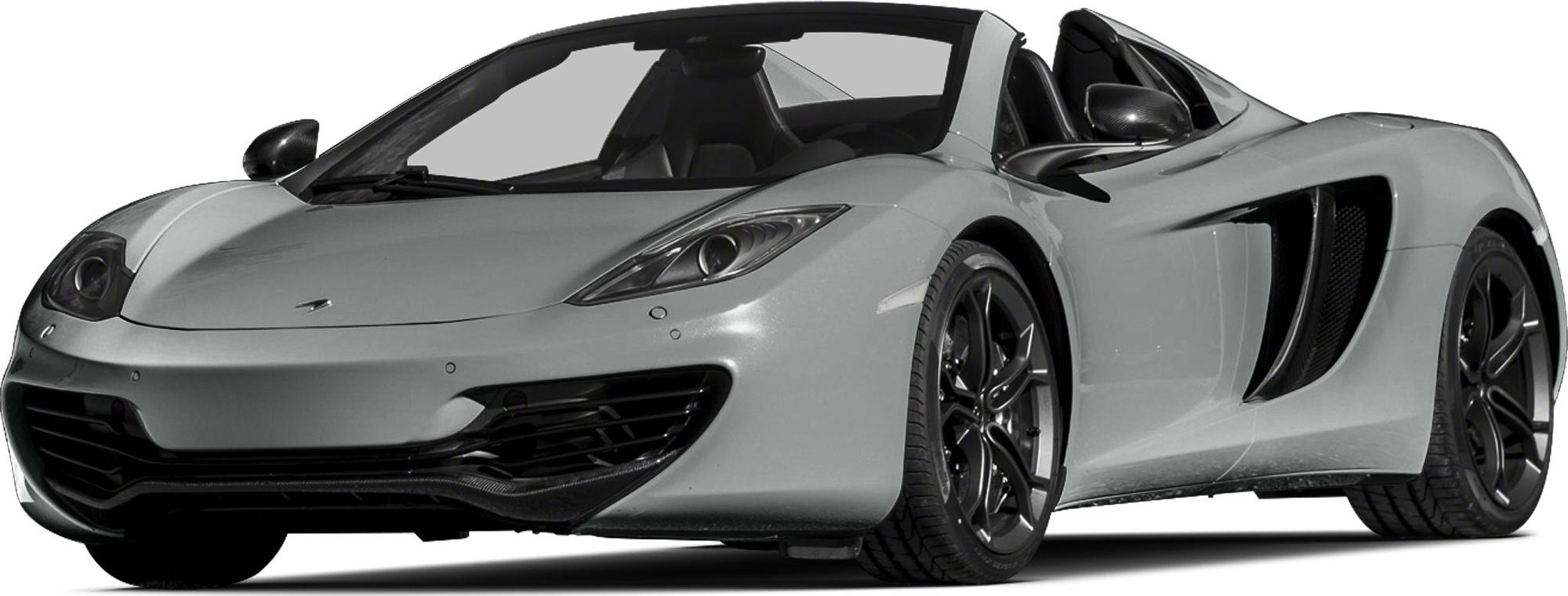 Front angle of sports convertible with sleek headlights and air intakes