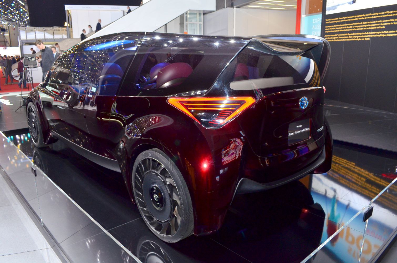 Futuristic rear design with distinctive LED taillights and aerodynamic features