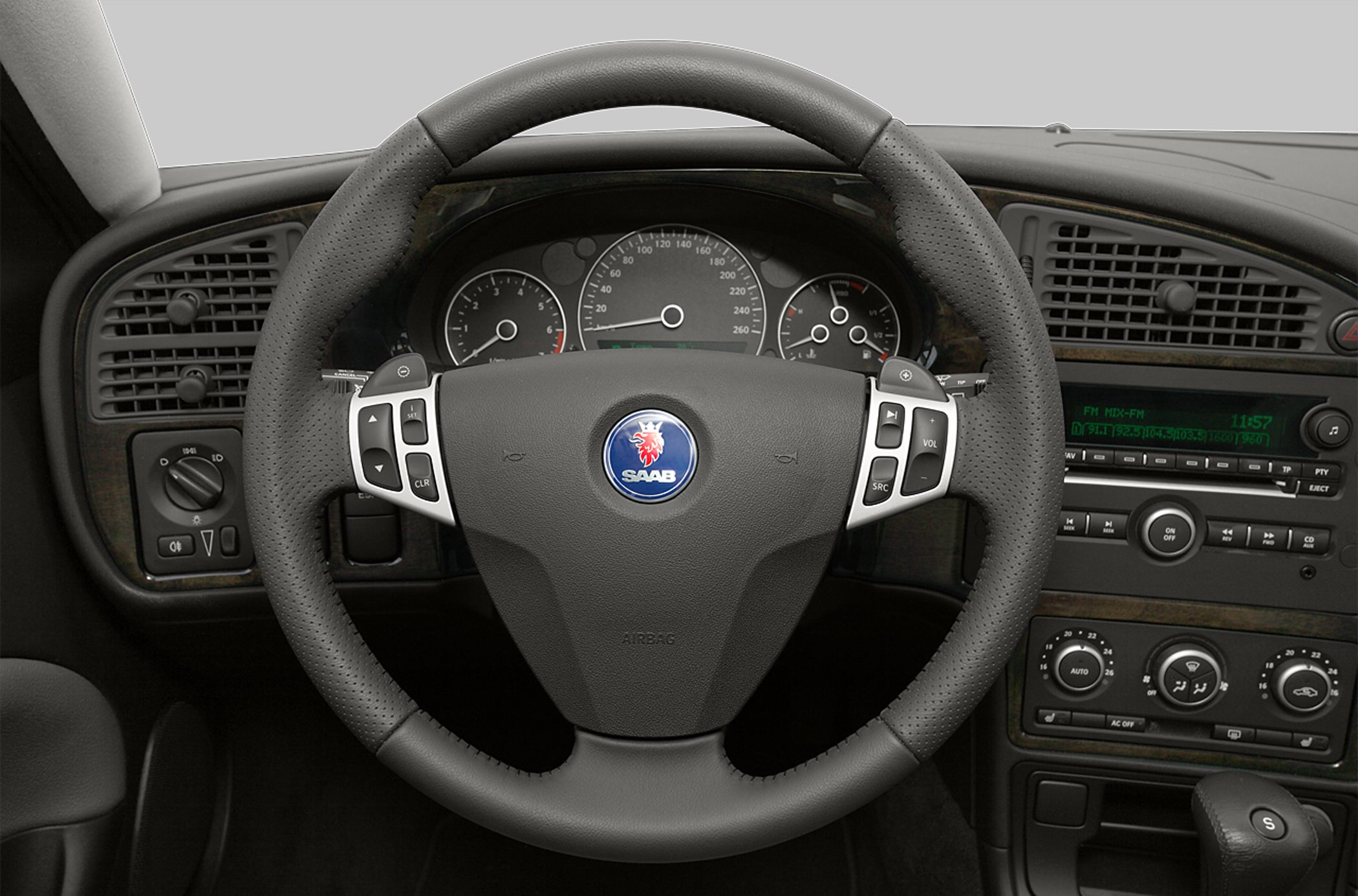 Steering wheel with instrumentation and dashboard controls
