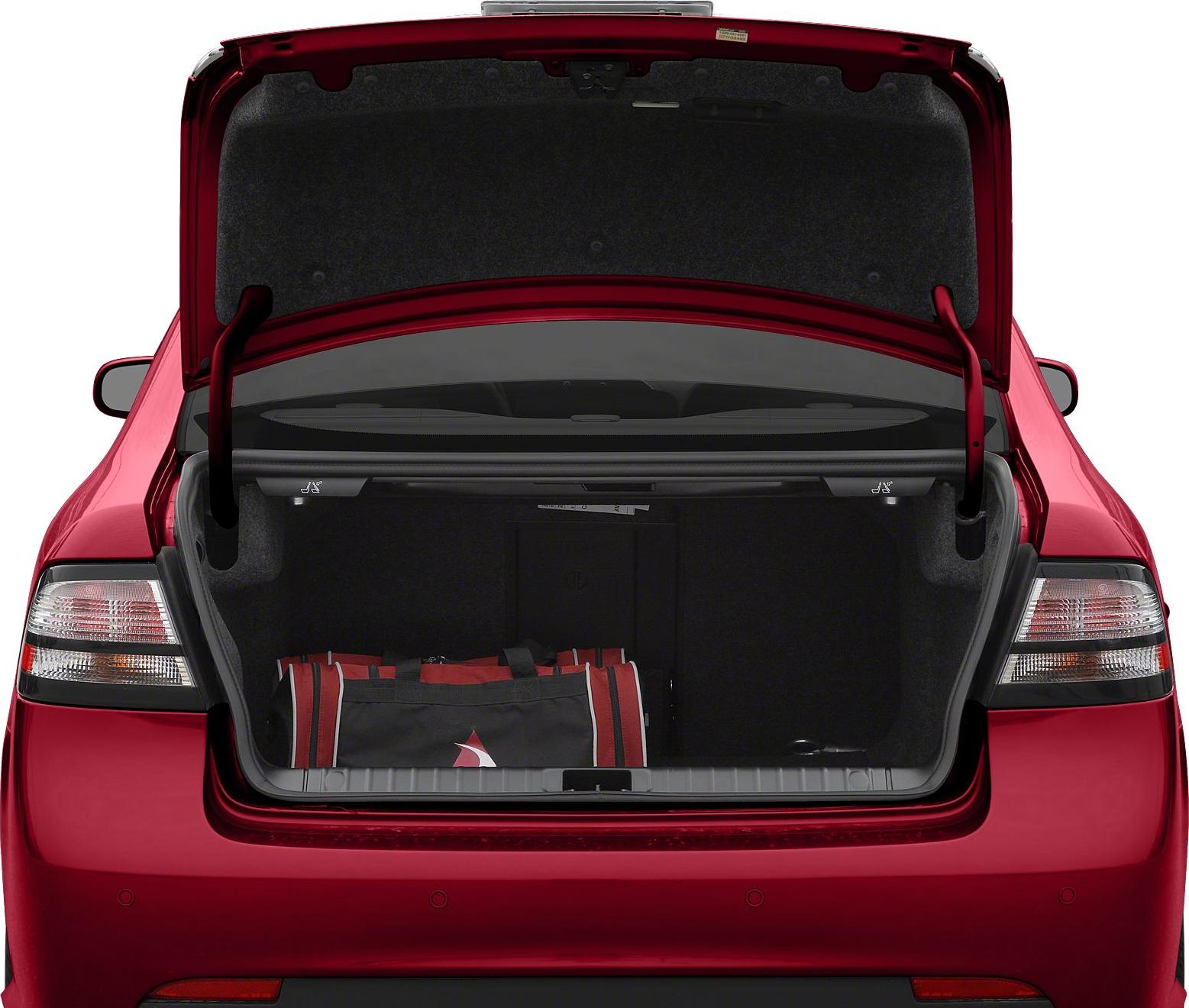 Open trunk with luggage inside, spacious rear storage.