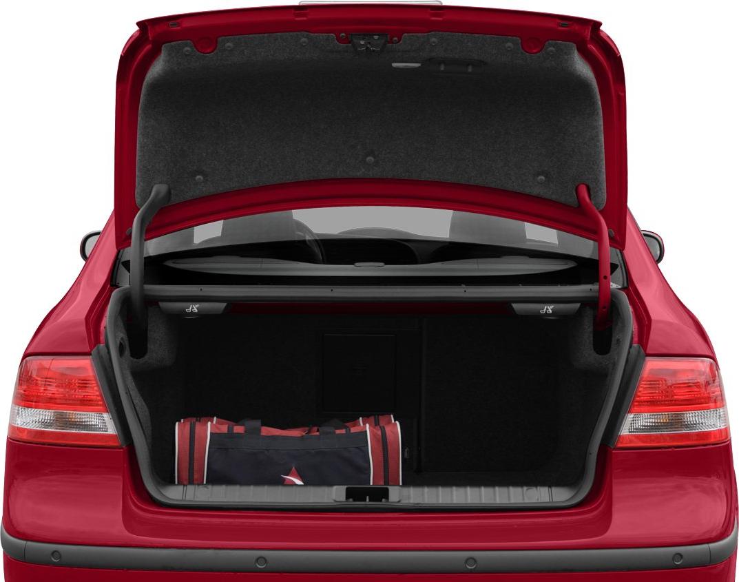 Open sedan trunk with spacious storage and visible rear light cluster