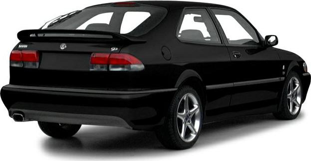 Rear-side view with rear spoiler and alloy wheels