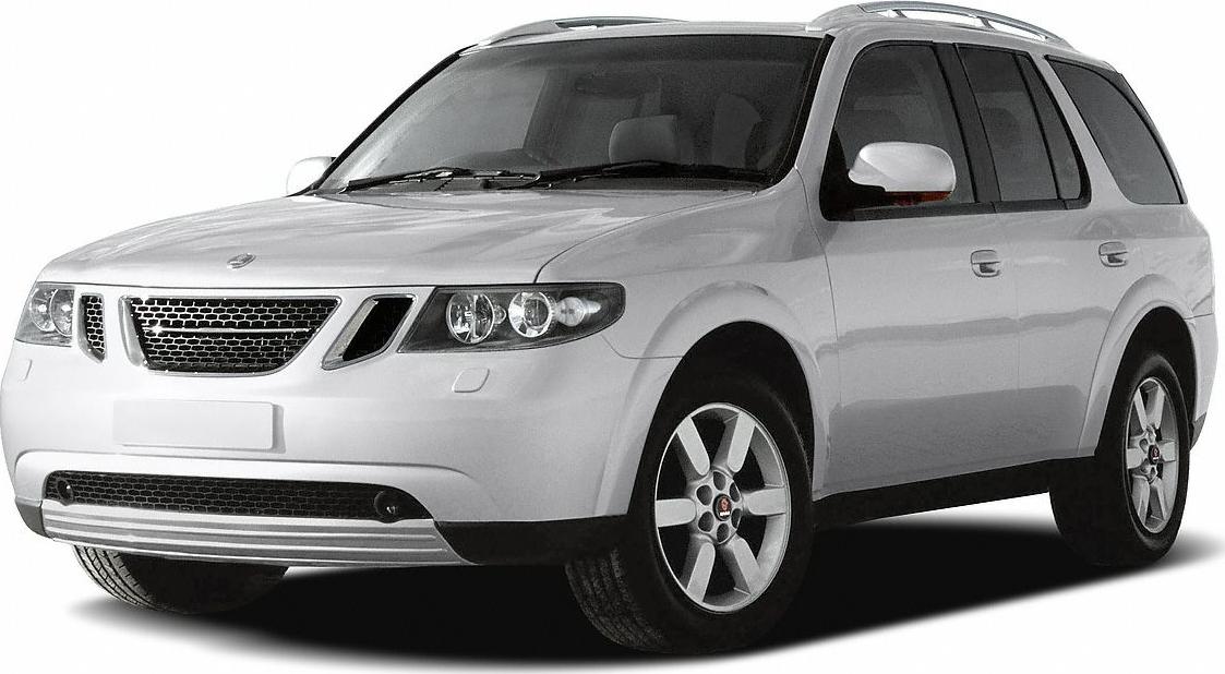 Front side view of SUV with distinctive grille and headlights