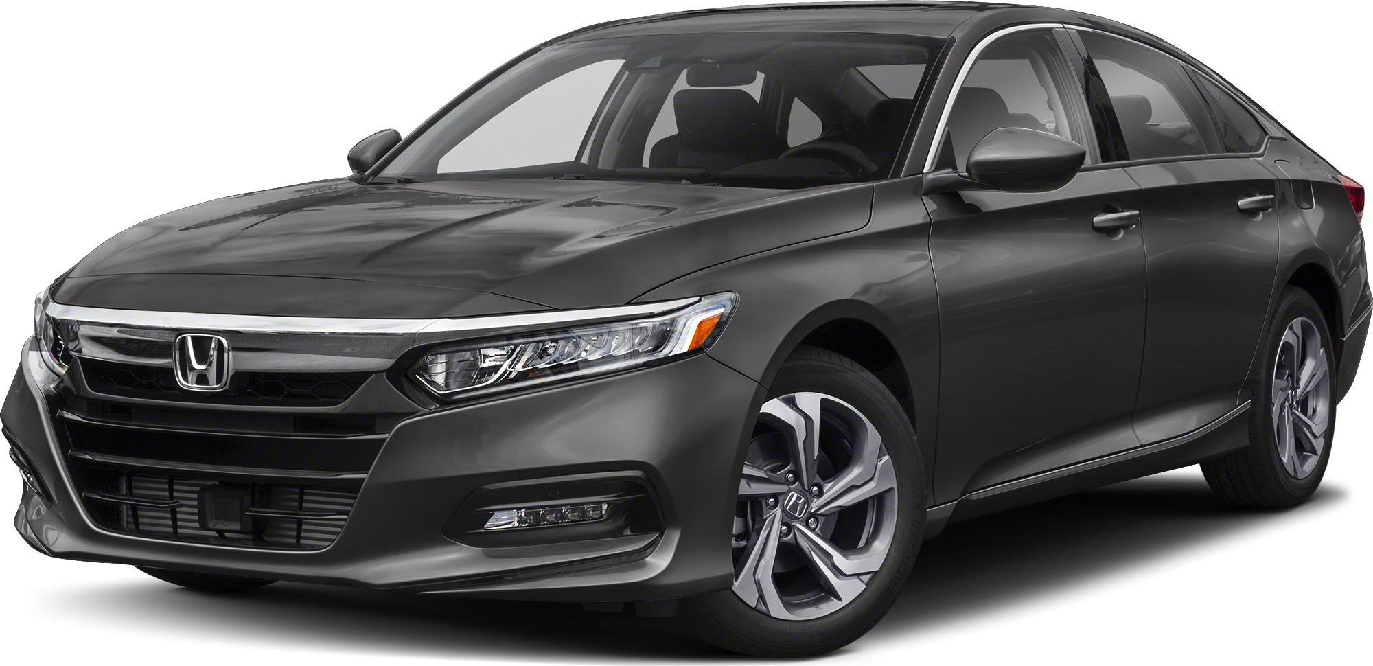 Front and side view of a mid-size sedan with LED headlights and alloy wheels