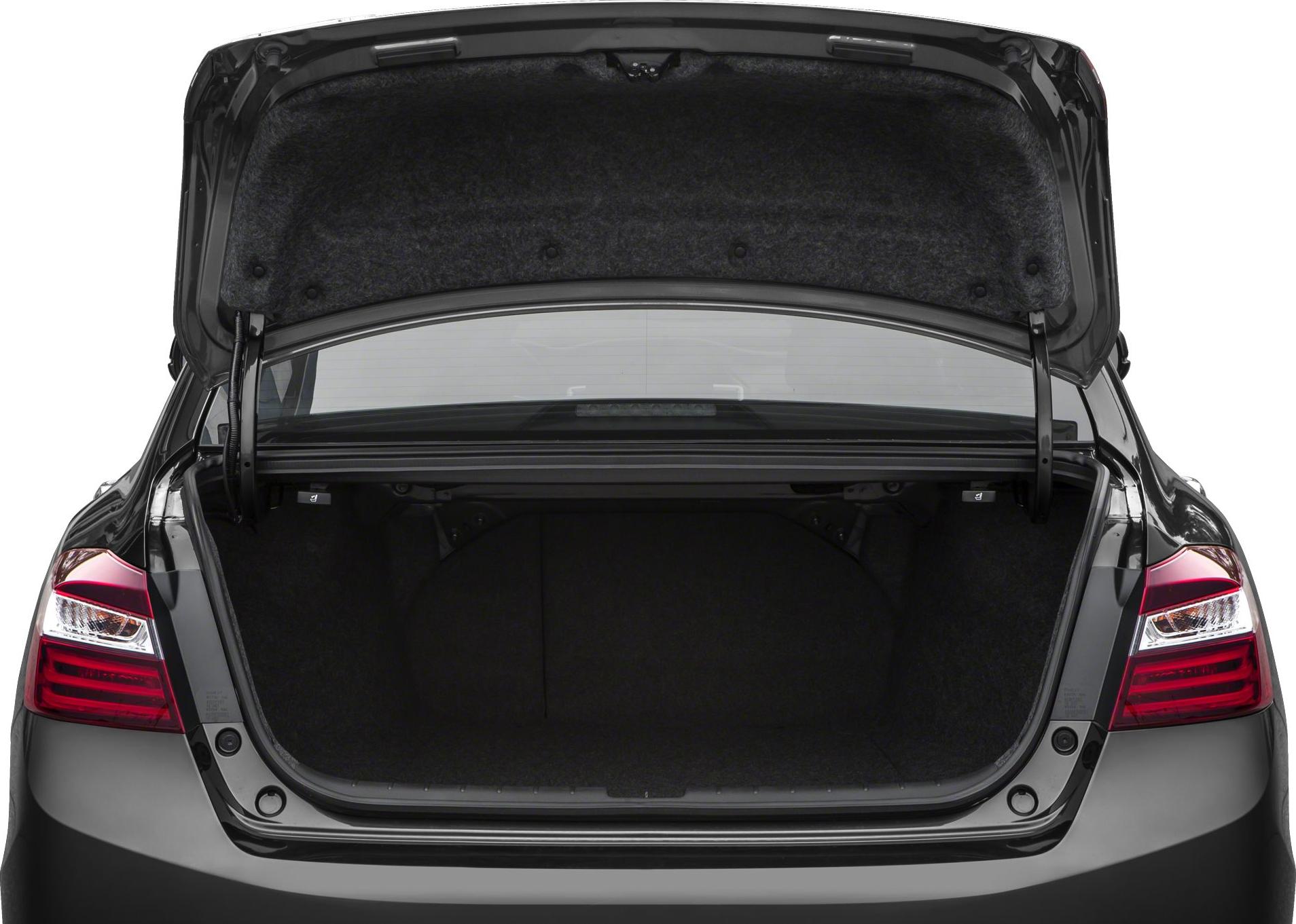 Open rear trunk with modern taillights and spacious interior