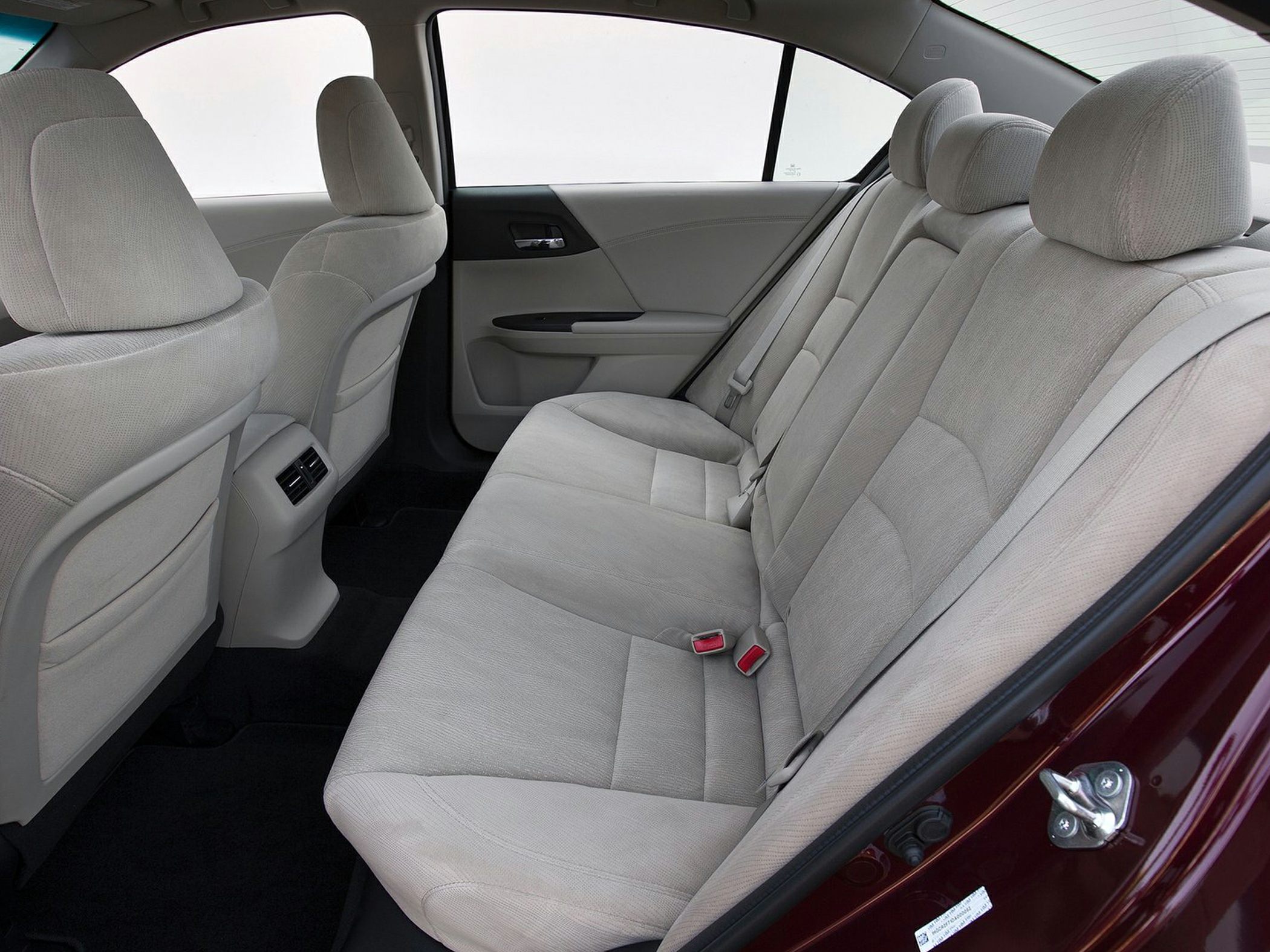 Spacious rear seating with cloth upholstery and rear air vents