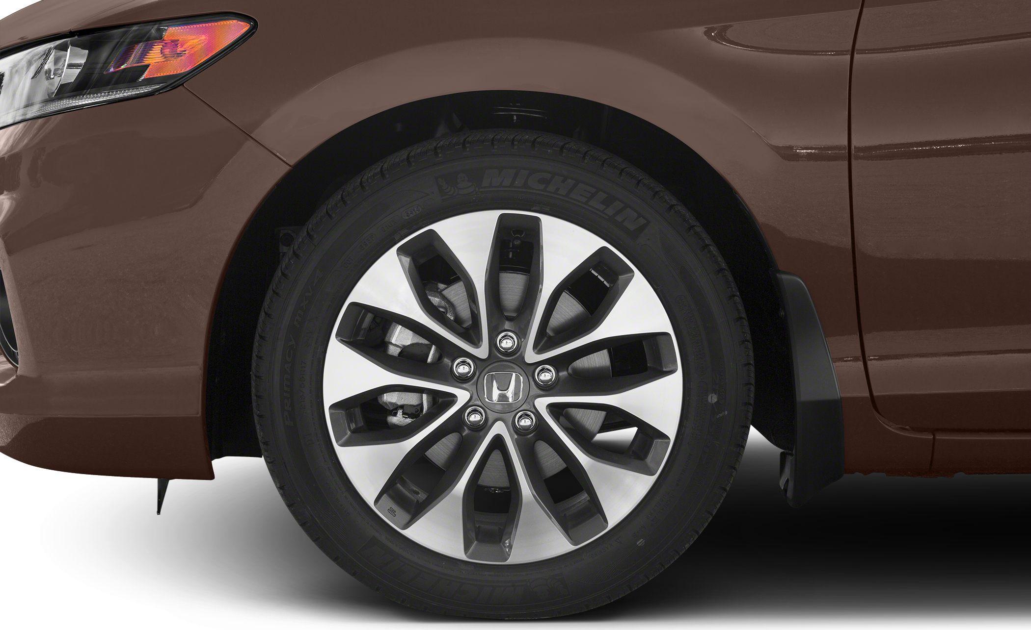 Alloy wheel and Michelin tire close-up on vehicle front side