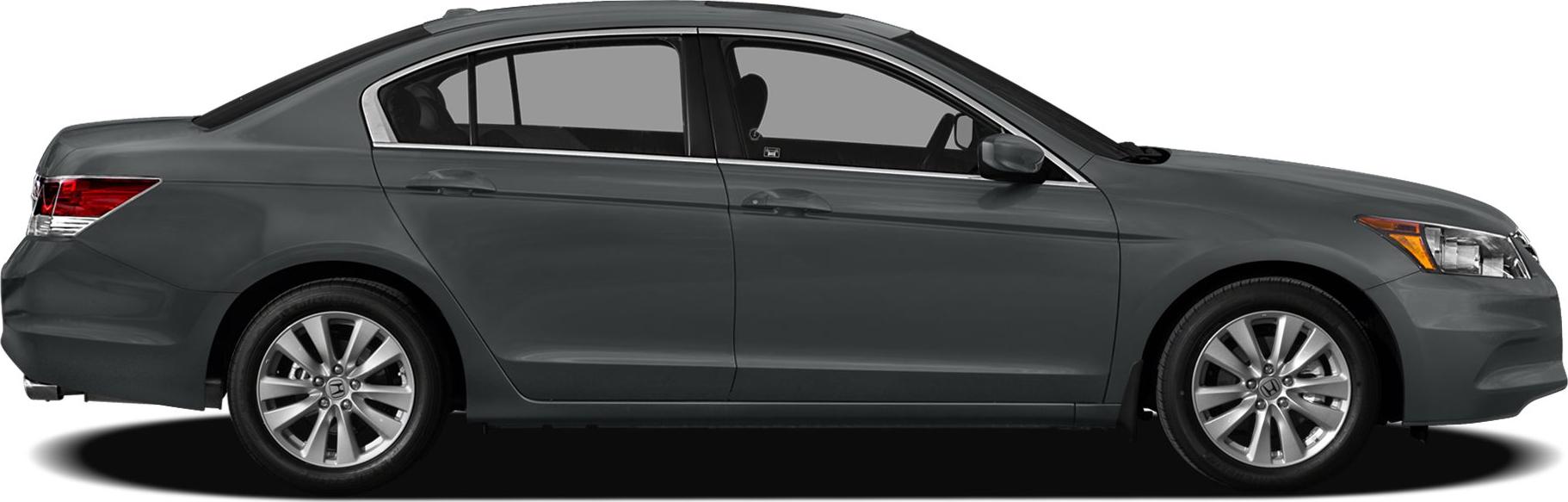Sleek sedan side profile with alloy wheels