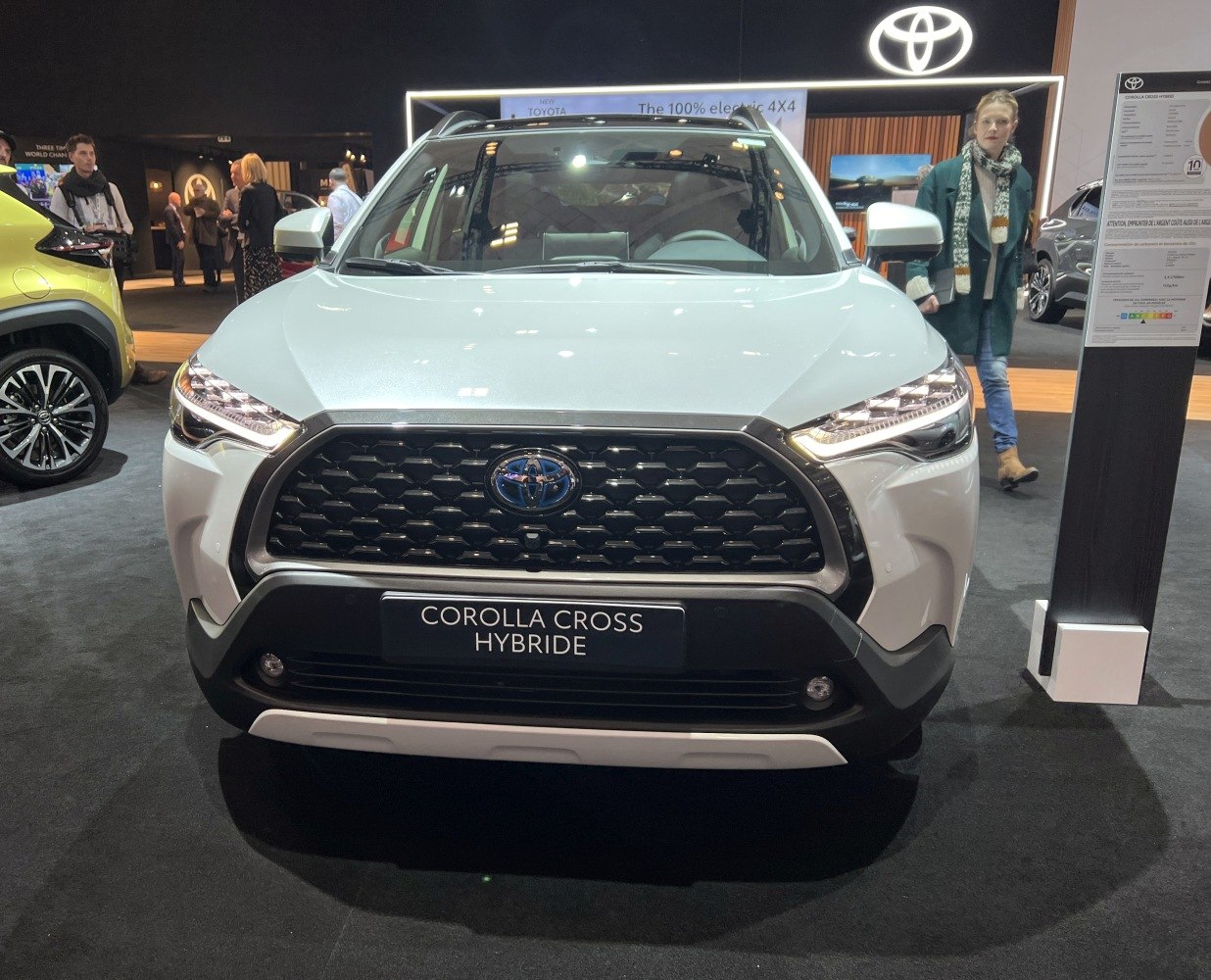 Front view with prominent grille and sleek headlights